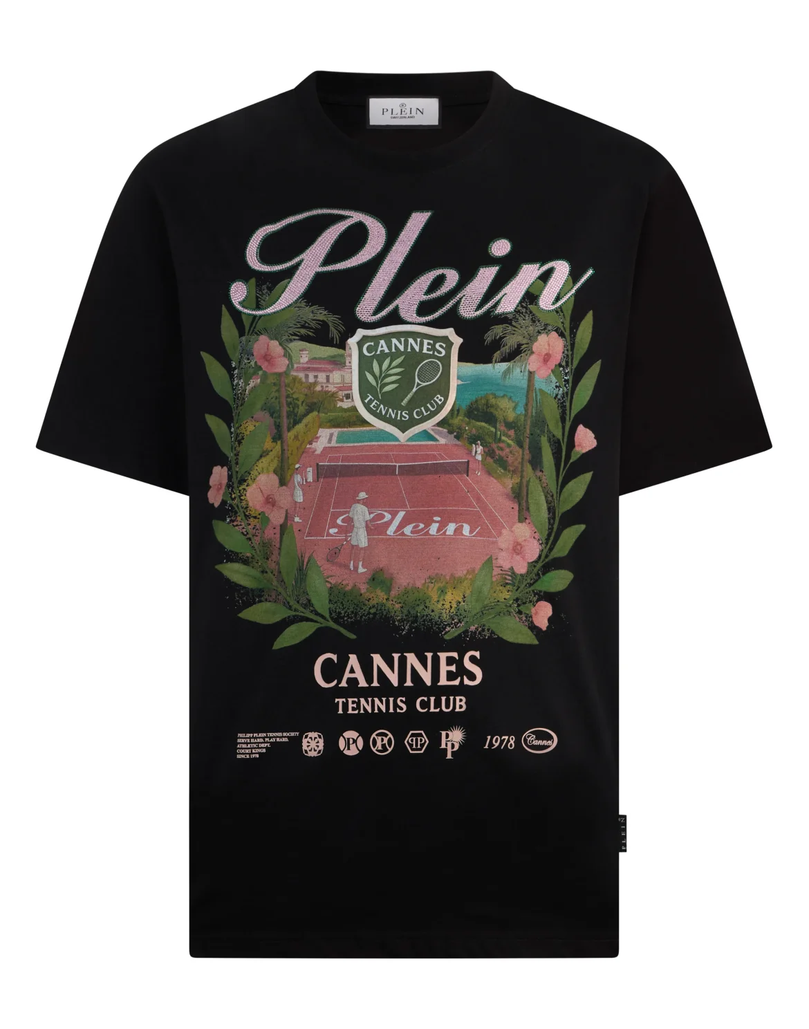 Round Neck T-Shirt Cannes Tennis Club, цвет: Черный