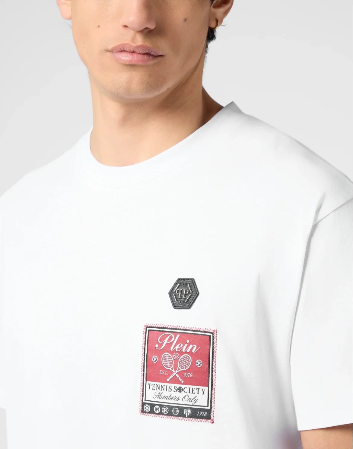 Round Neck T-Shirt Tennis Society Label, цвет: Белый