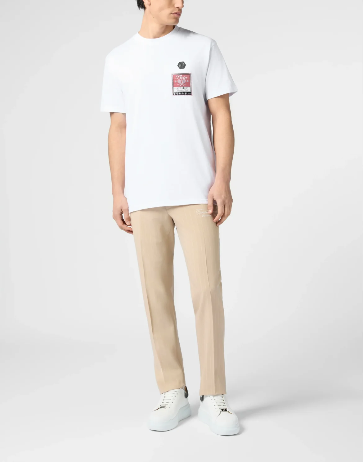 Round Neck T-Shirt Tennis Society Label, цвет: Белый