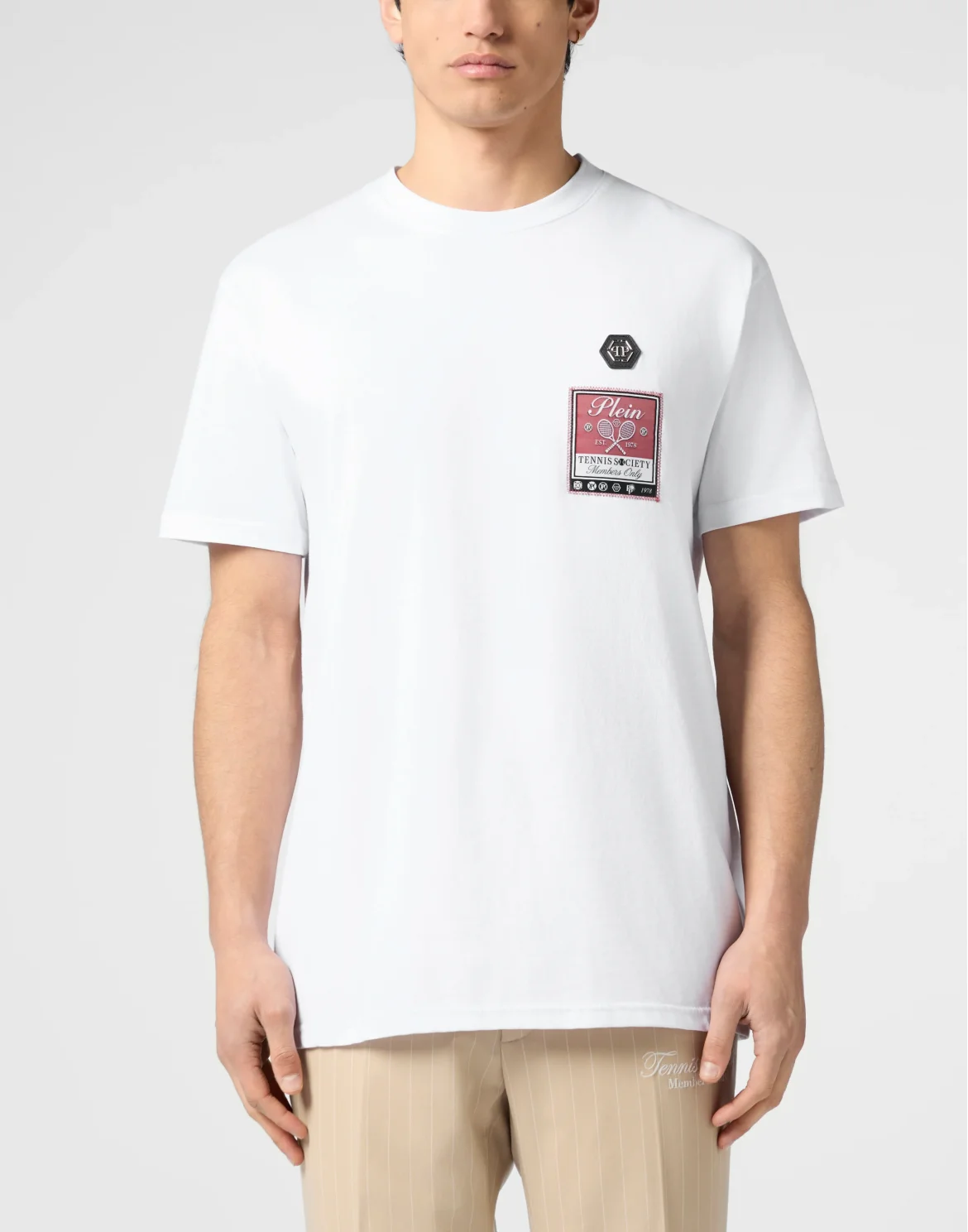 Round Neck T-Shirt Tennis Society Label, цвет: Белый