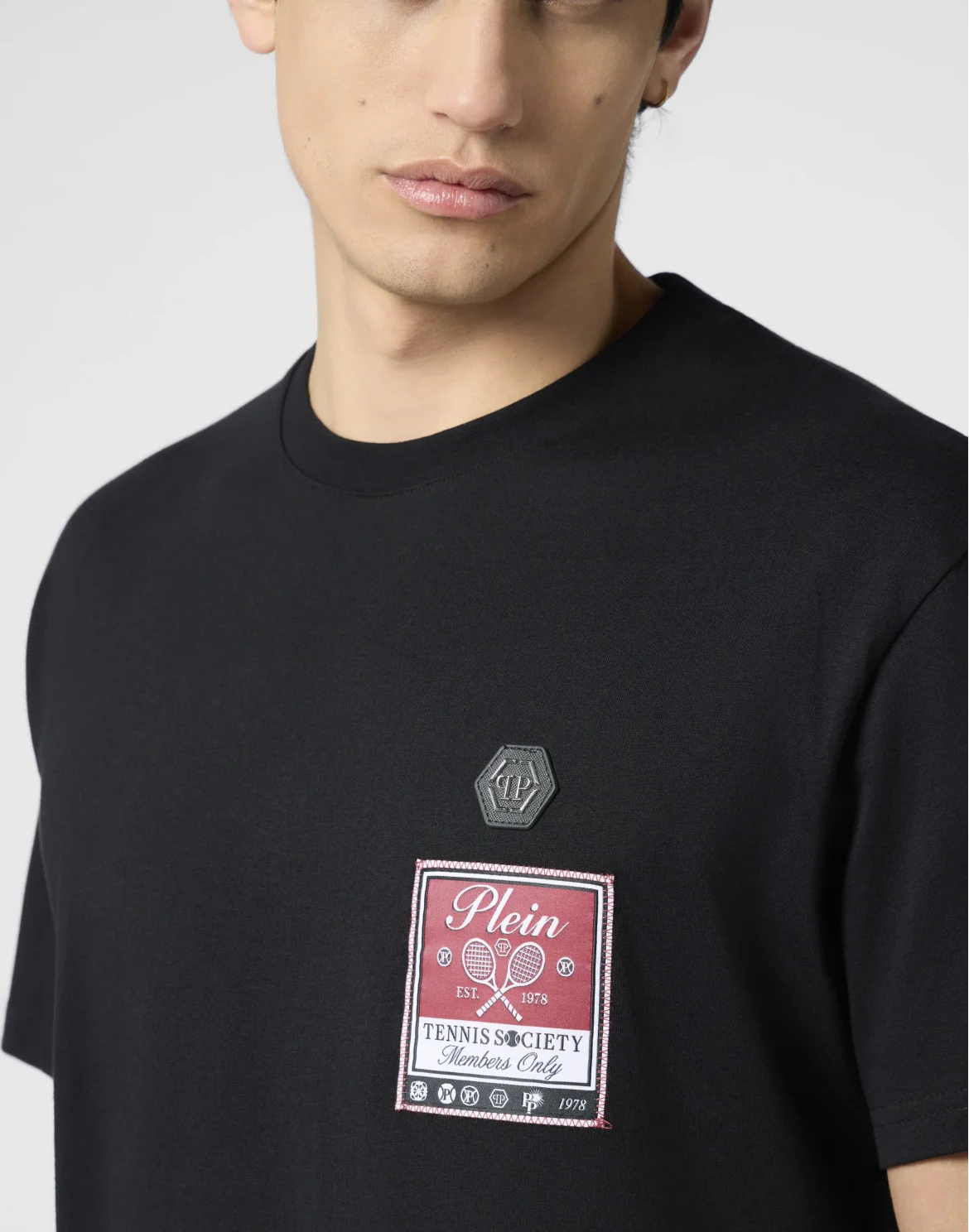 Round Neck T-Shirt Tennis Society Label, цвет: Черный