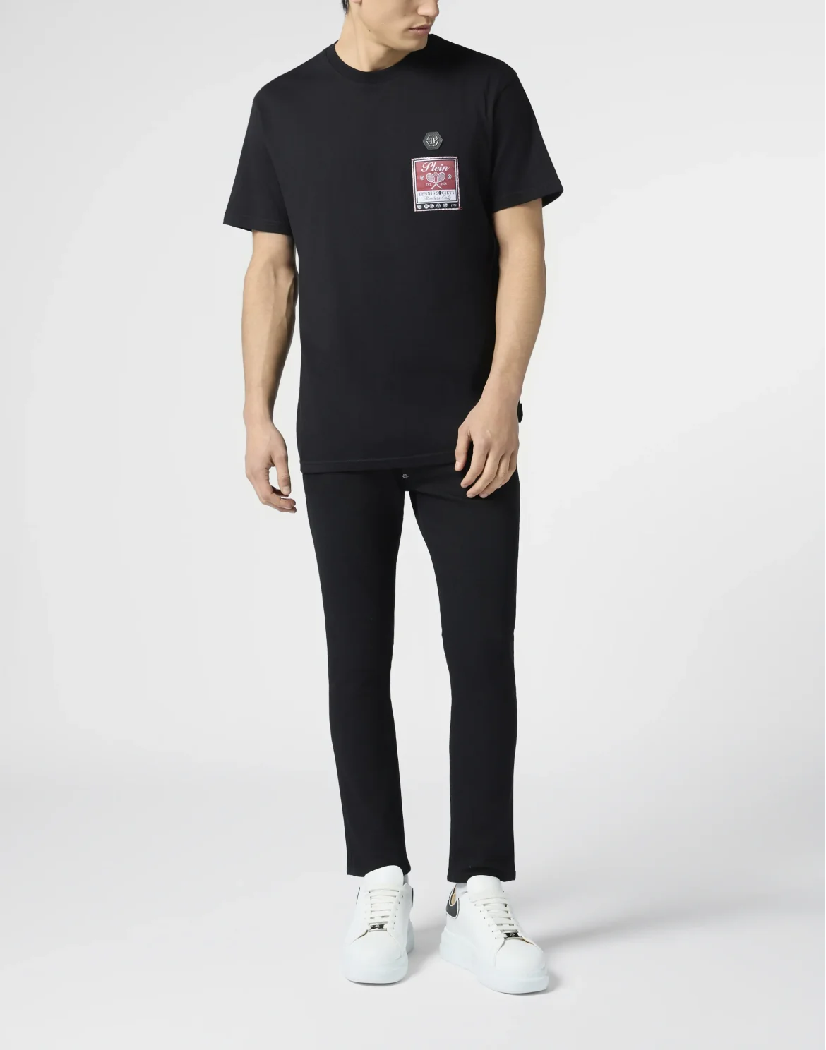 Round Neck T-Shirt Tennis Society Label, цвет: Черный