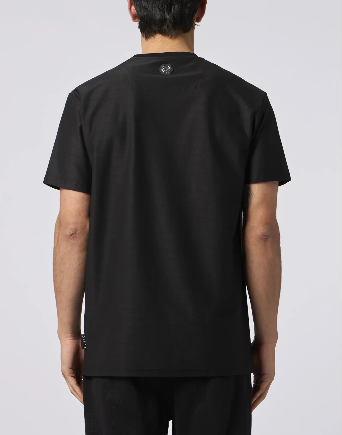 Round Neck T-Shirt Jacquard Skull, цвет: Черный