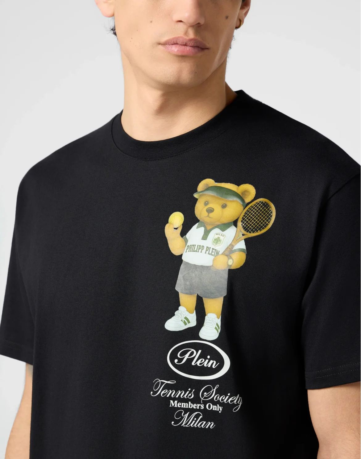 Round Neck T-Shirt Teddy Tennis Society, цвет: Черный