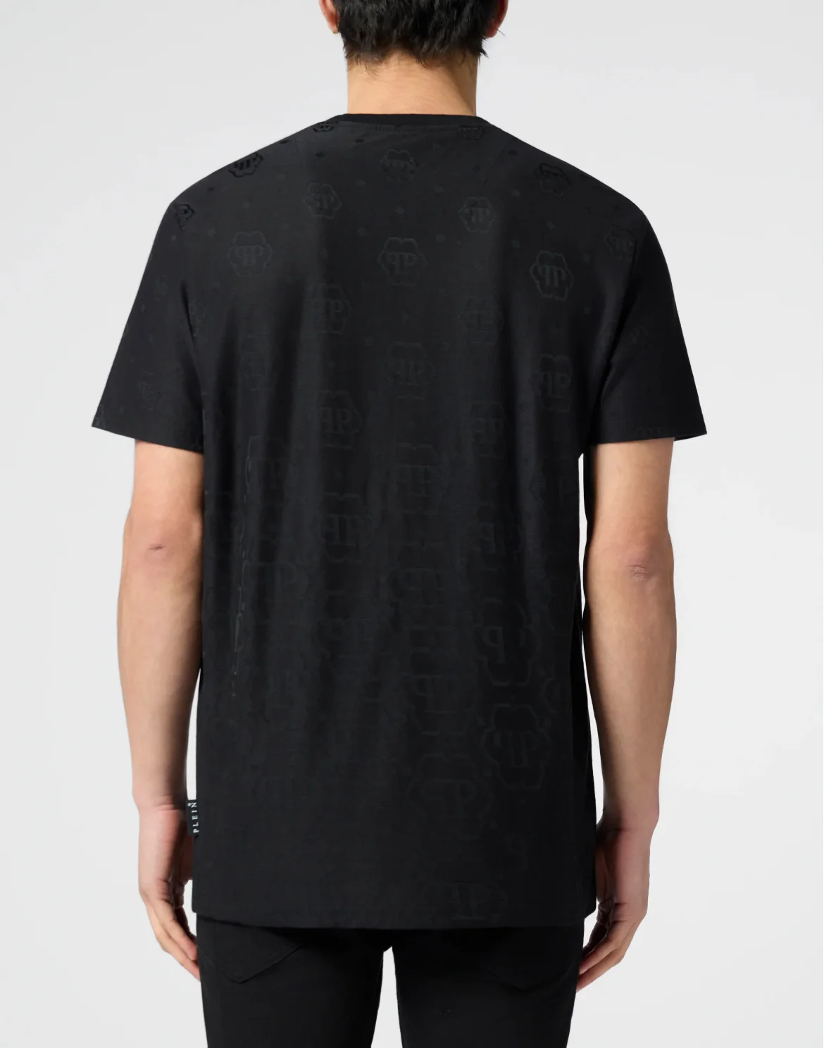 Round Neck T-Shirt Jacquard Tennis Monogram, цвет: Черный