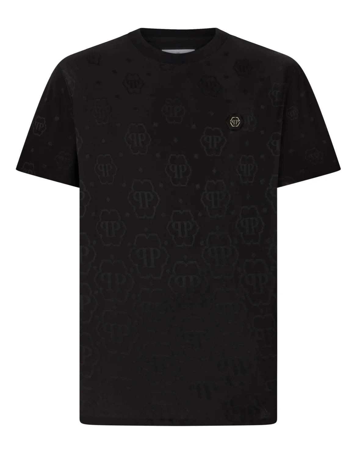 Round Neck T-Shirt Jacquard Tennis Monogram, цвет: Черный