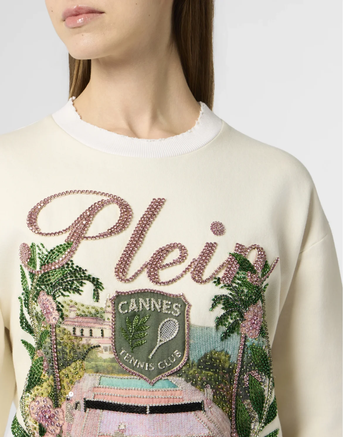 Washed Sweatshirt Cannes Tennis Club, цвет: Бежевый