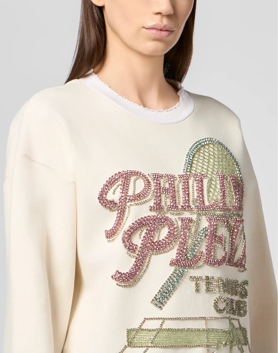 Open Back Sweatshirt Tennis Club, цвет: Бежевый
