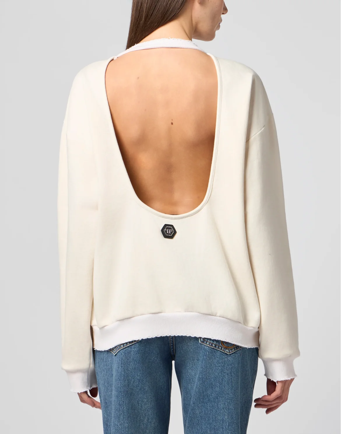 Open Back Sweatshirt Tennis Club, цвет: Бежевый