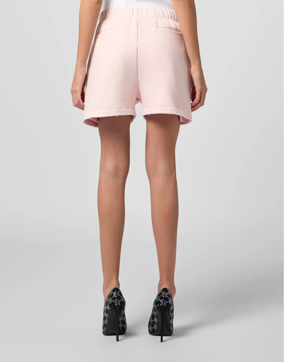 Washed Fleece Shorts Tennis Club Crystals, цвет: Розовый