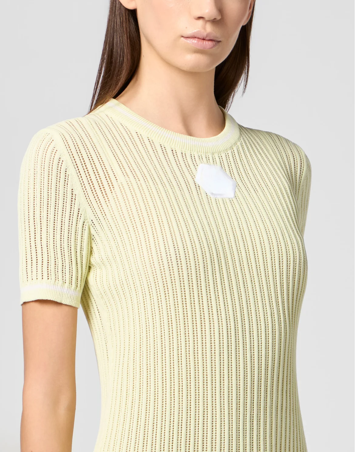 Knitted T-Shirt Mini Dress, цвет: Желтый