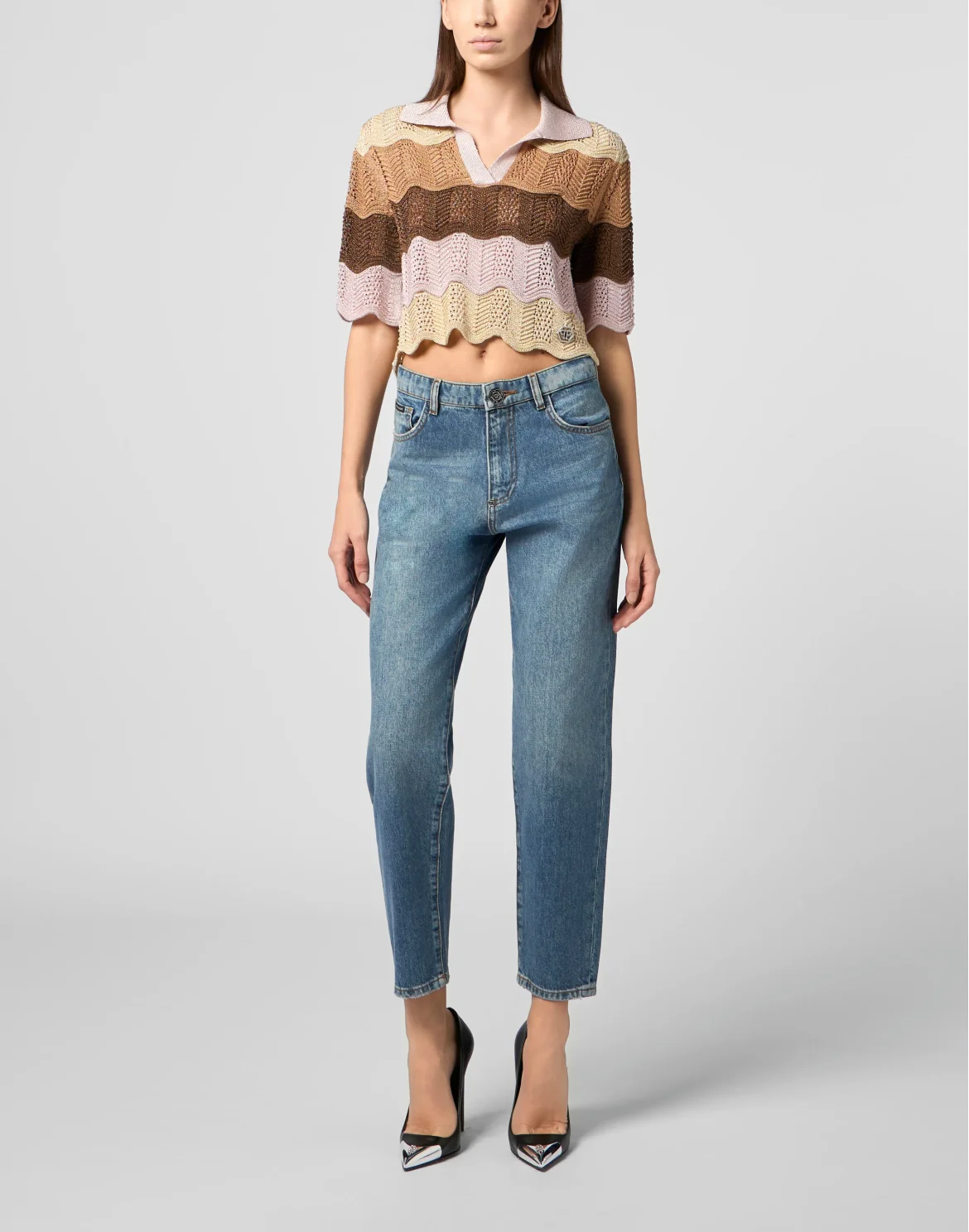 Knitted Polo T-Shirt Color Wave, цвет: Розовый