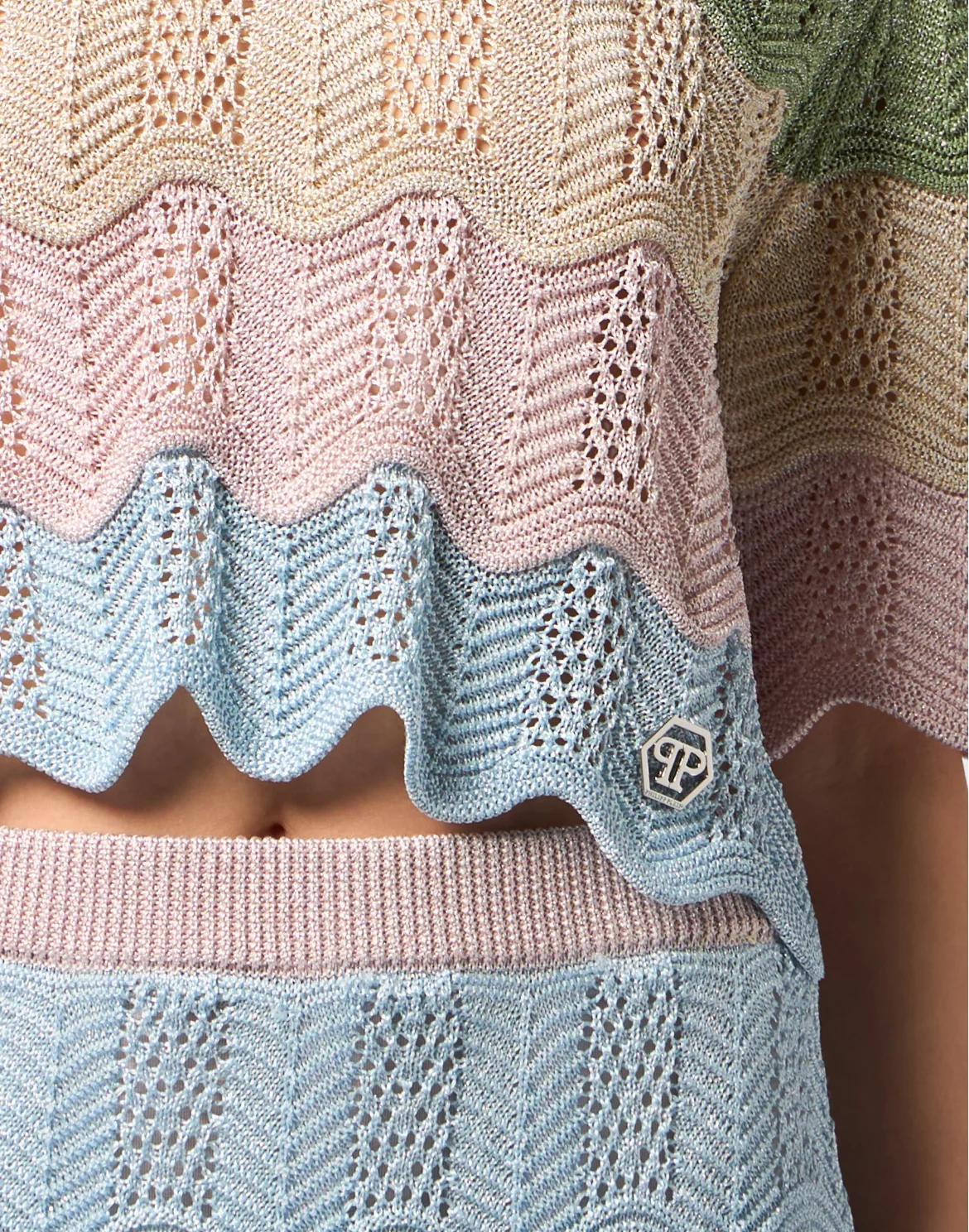 Knitted Polo T-Shirt Color Wave, цвет: Мультиколор