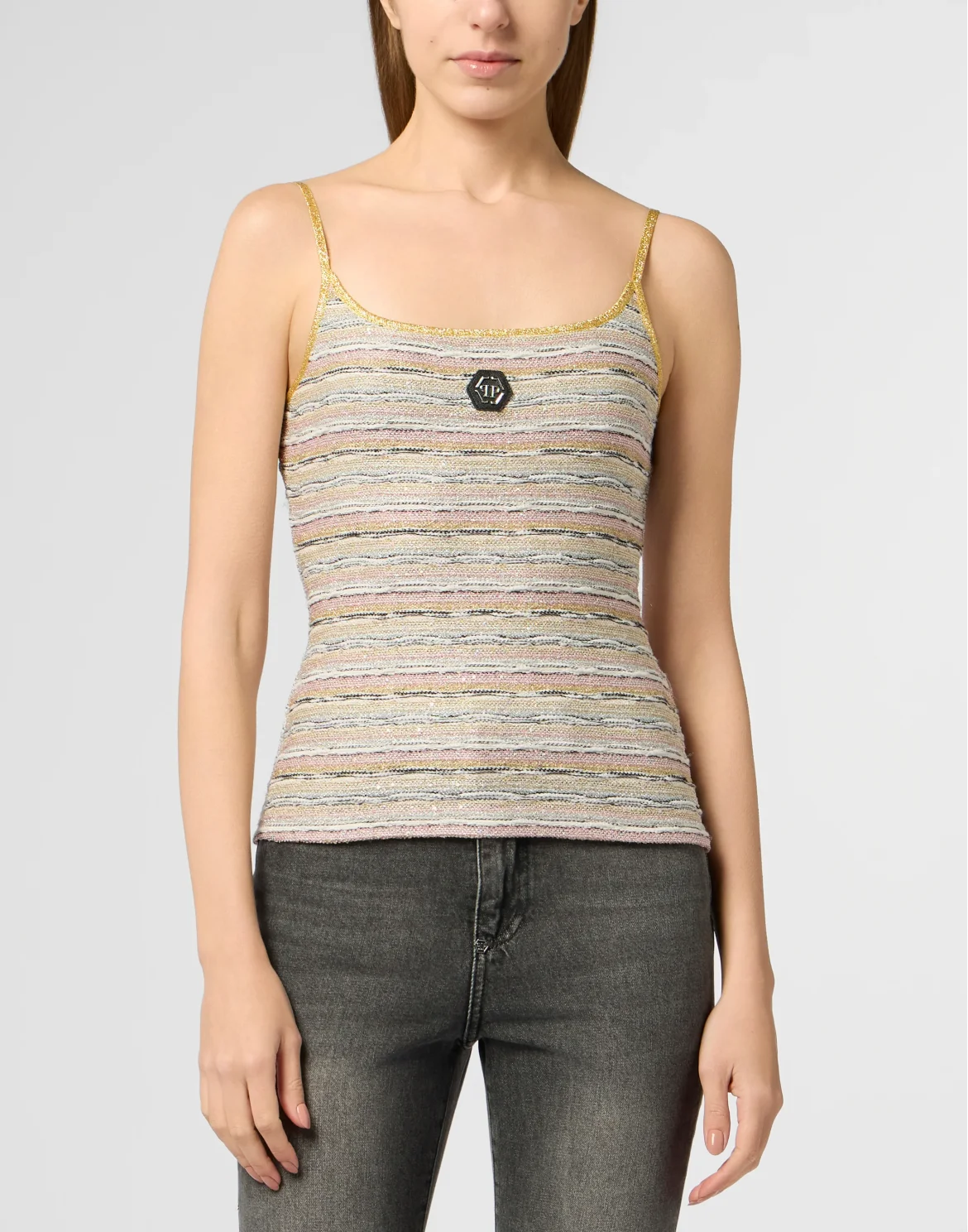 Knitted Tank Top, цвет: Розовый
