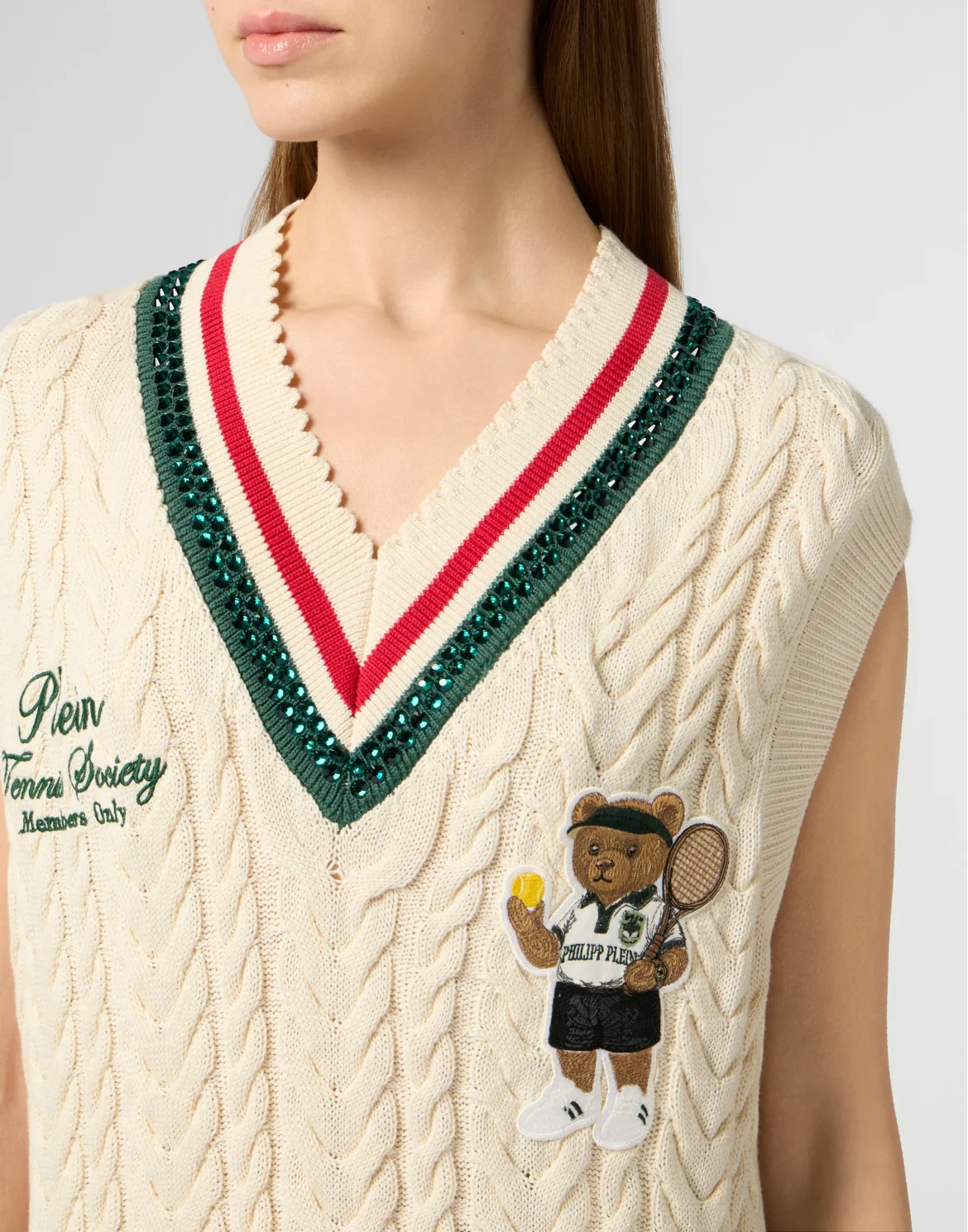 V-Neck Gilet Tennis Club, цвет: Бежевый