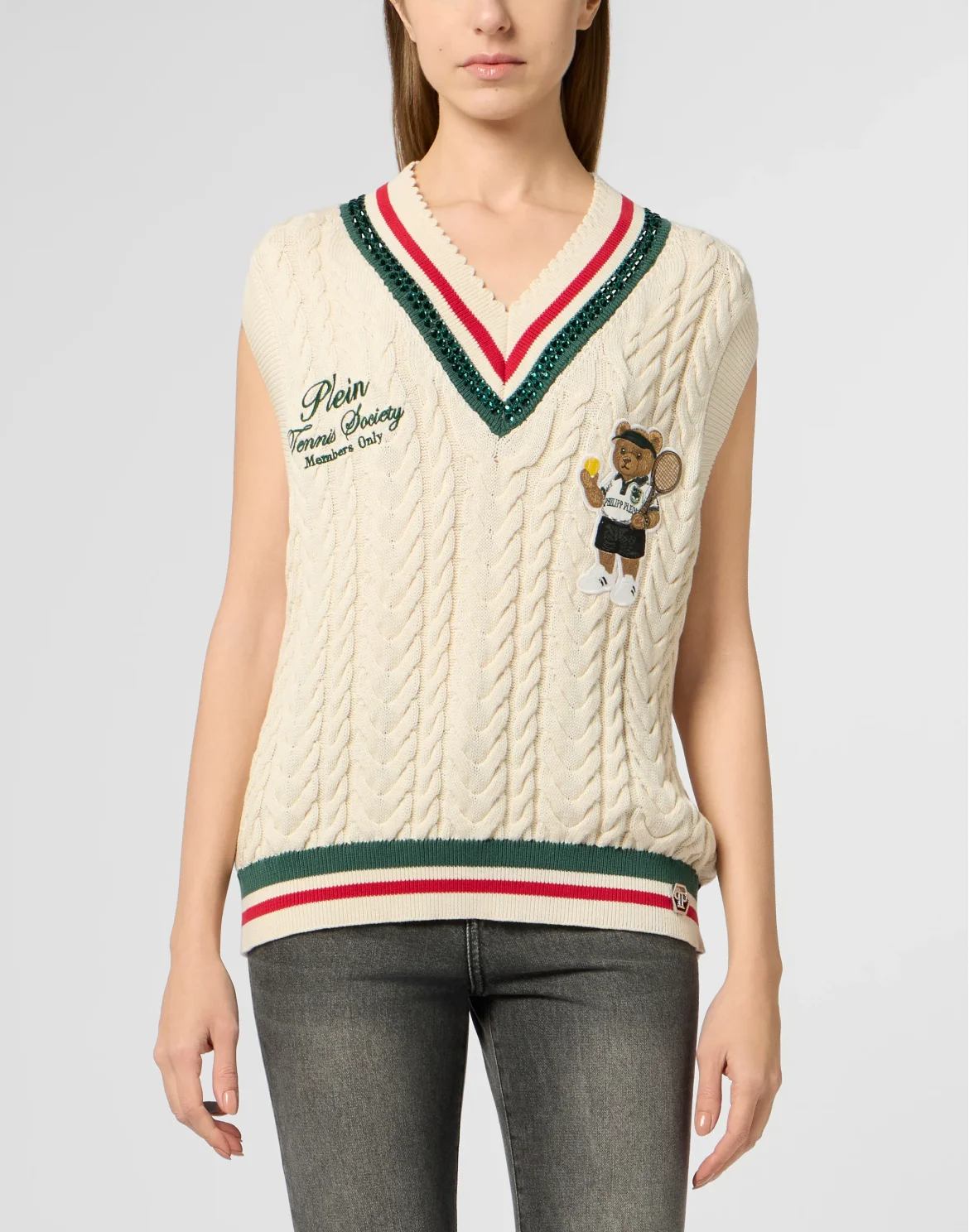 V-Neck Gilet Tennis Club, цвет: Бежевый