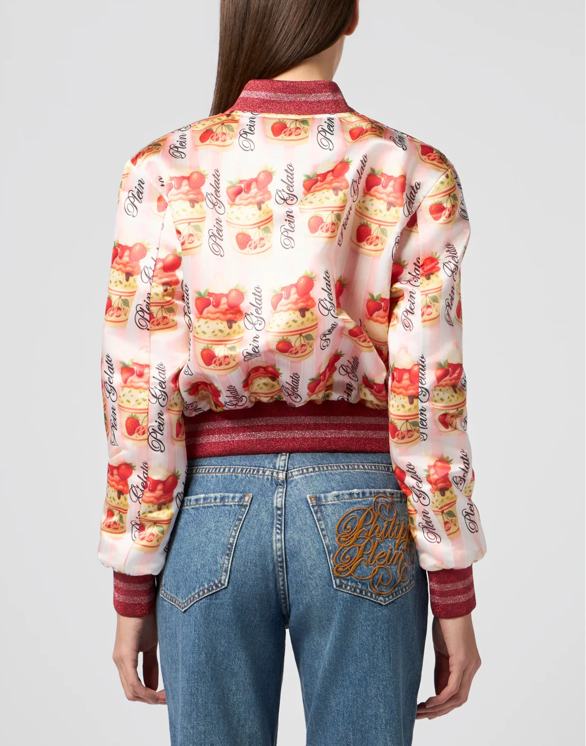 Satin Bomber Jacket Ice Cream, цвет: Розовый