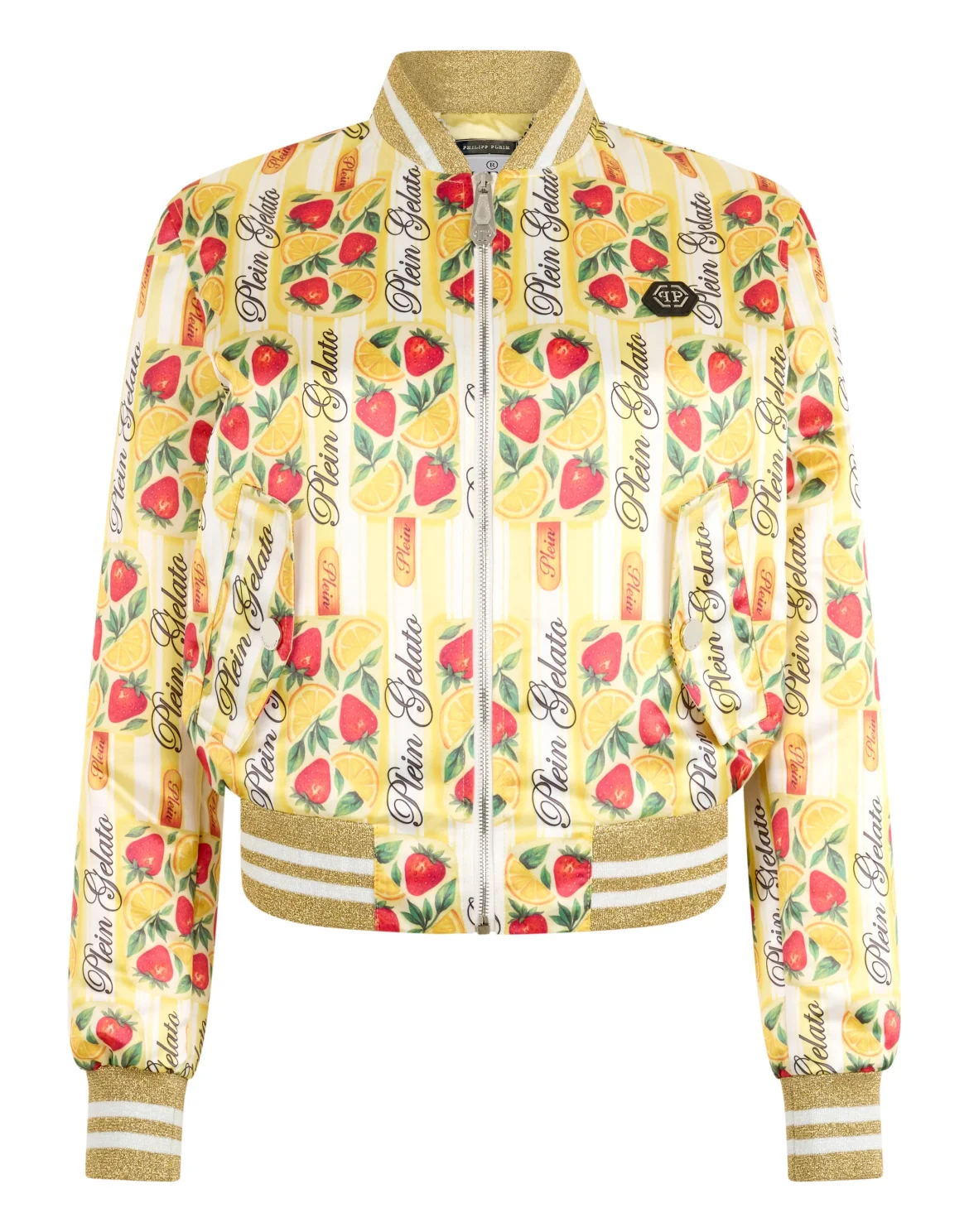 Satin Bomber Jacket Ice Cream, цвет: Желтый