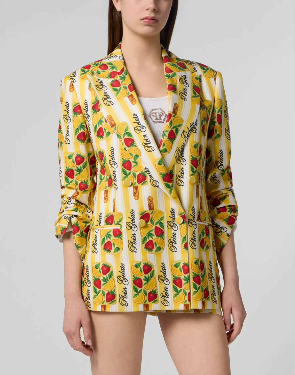 Double-Breasted Duke Blazer Plein Gelato, цвет: Желтый