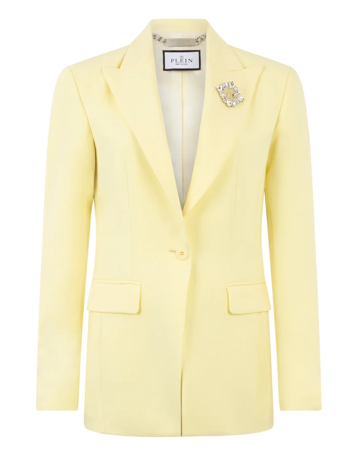 Wool Fitted Single-Breasted Blazer, цвет: Желтый