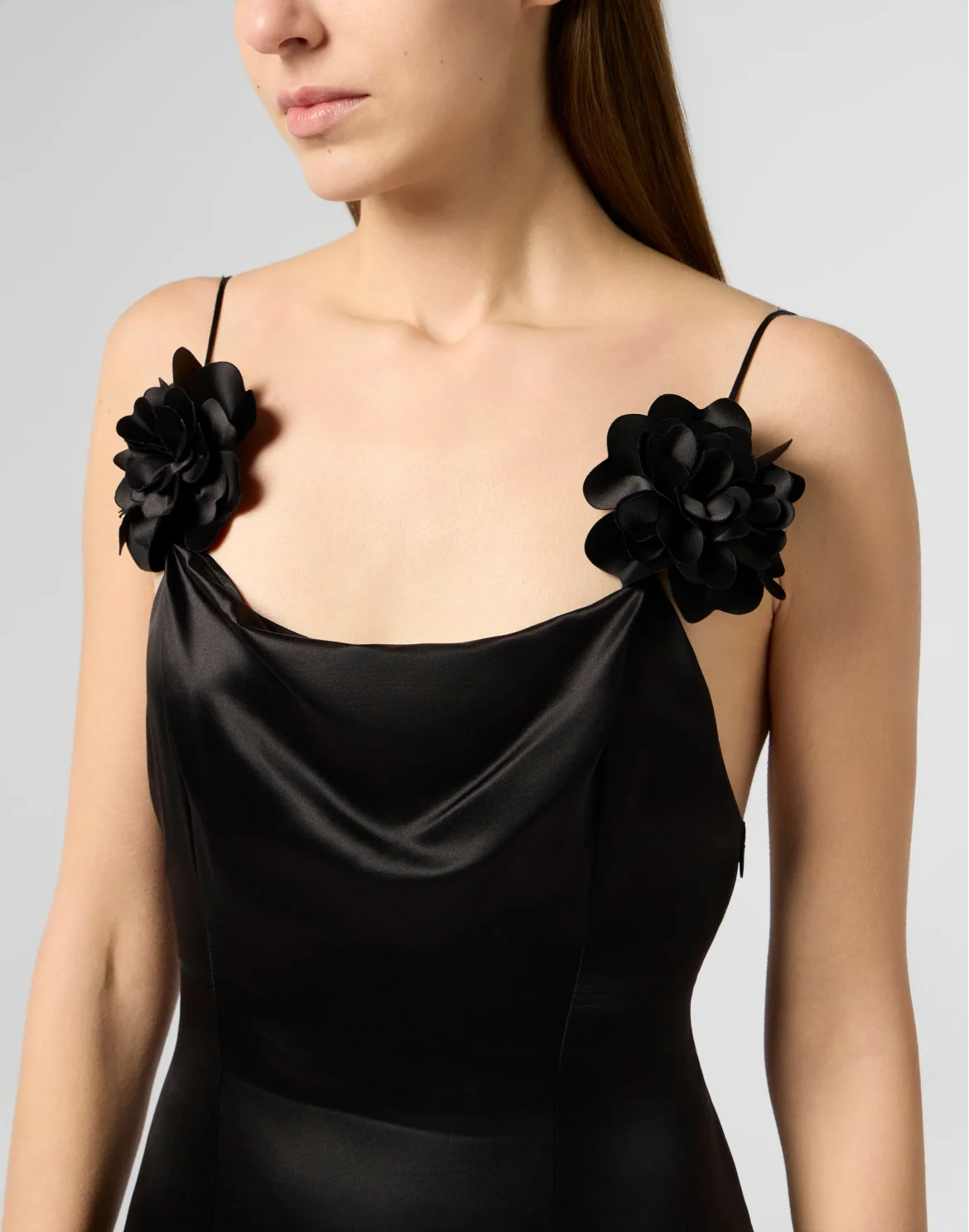 Maxi Dress Roses, цвет: Черный