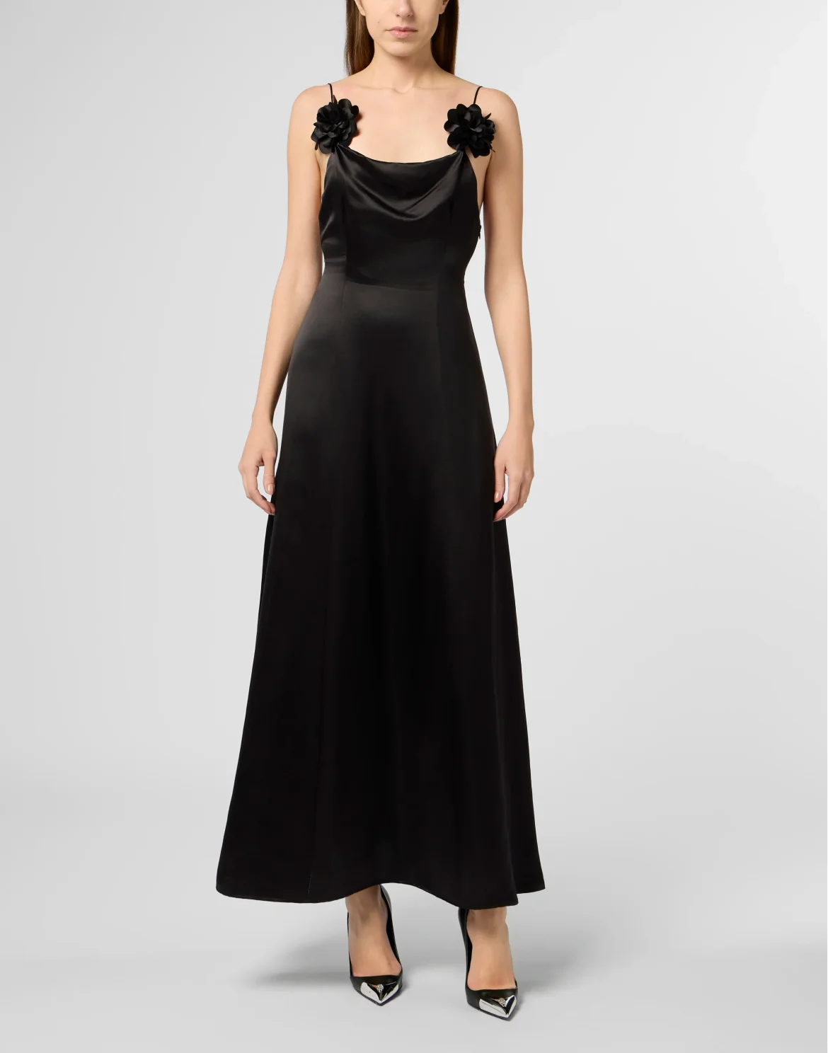 Maxi Dress Roses, цвет: Черный