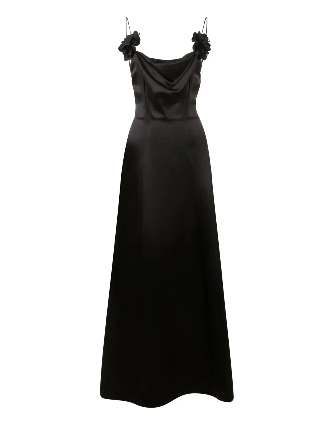Maxi Dress Roses, цвет: Черный
