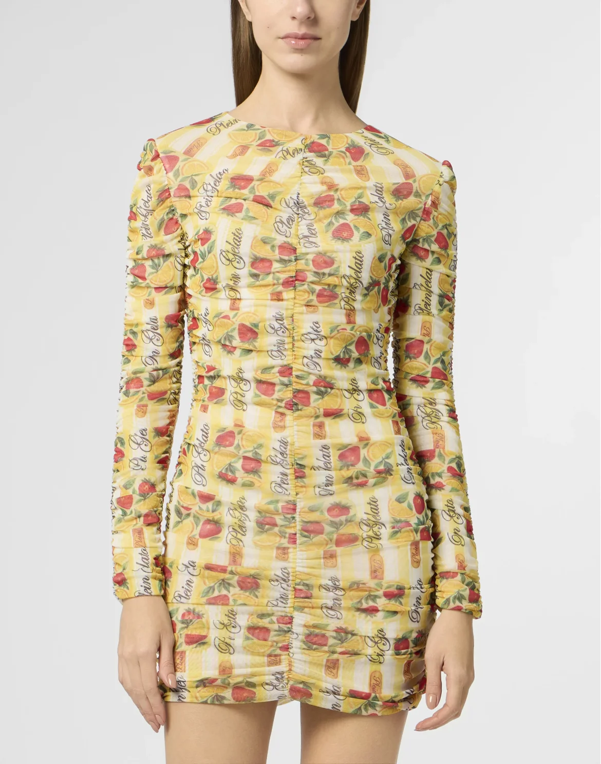 Wrinkled Tulle Mini Dress Gelato, цвет: Желтый