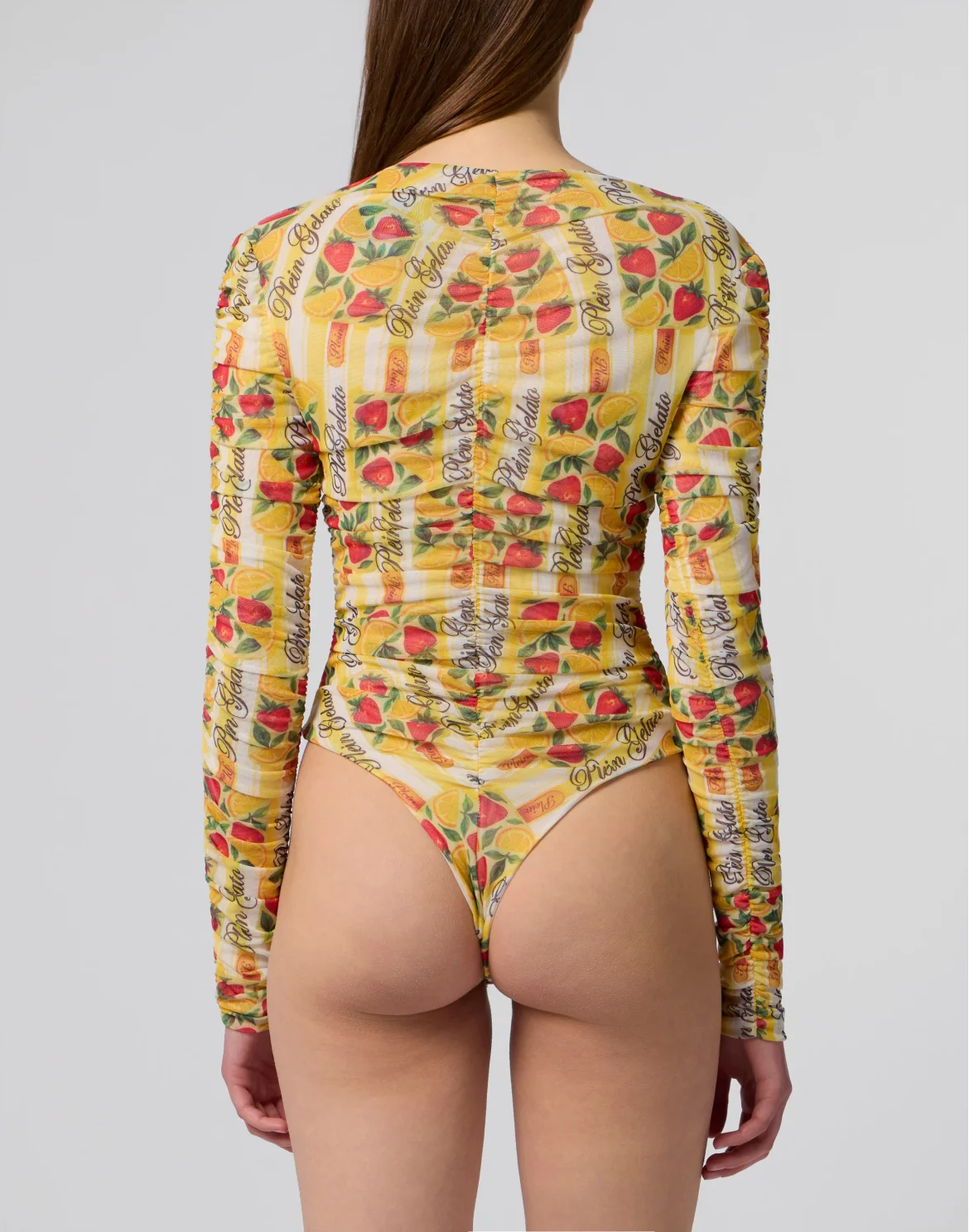 Wrinkled Tulle Bodysuit Gelato, цвет: Желтый