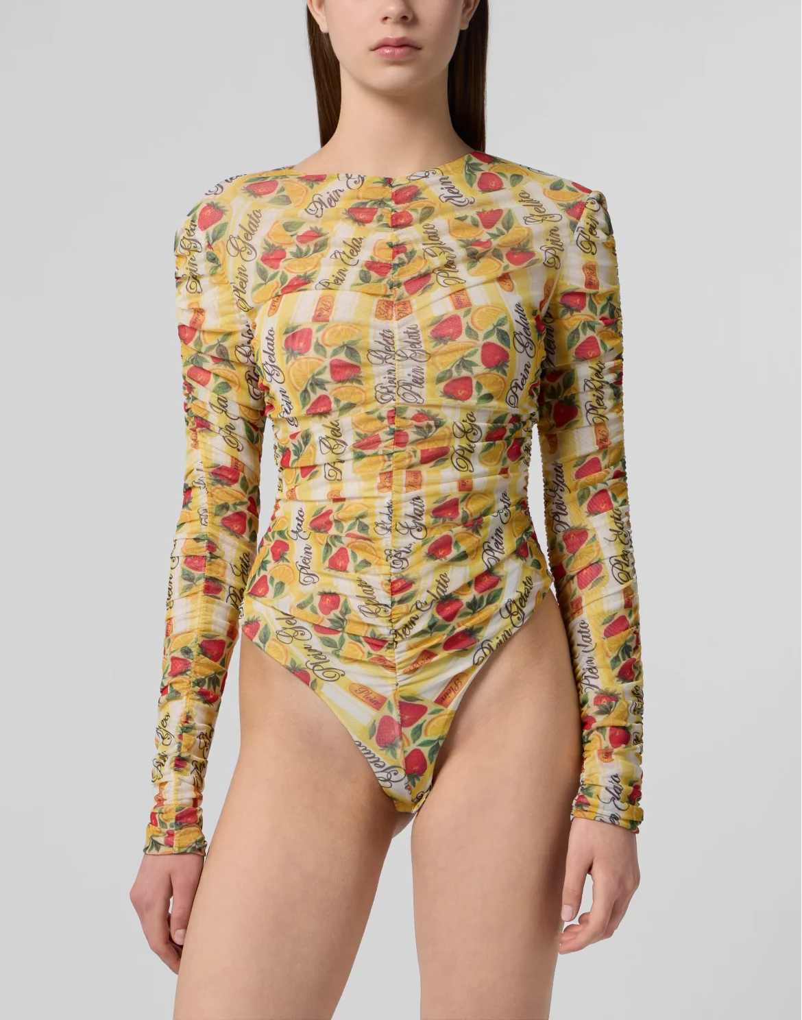 Wrinkled Tulle Bodysuit Gelato, цвет: Желтый
