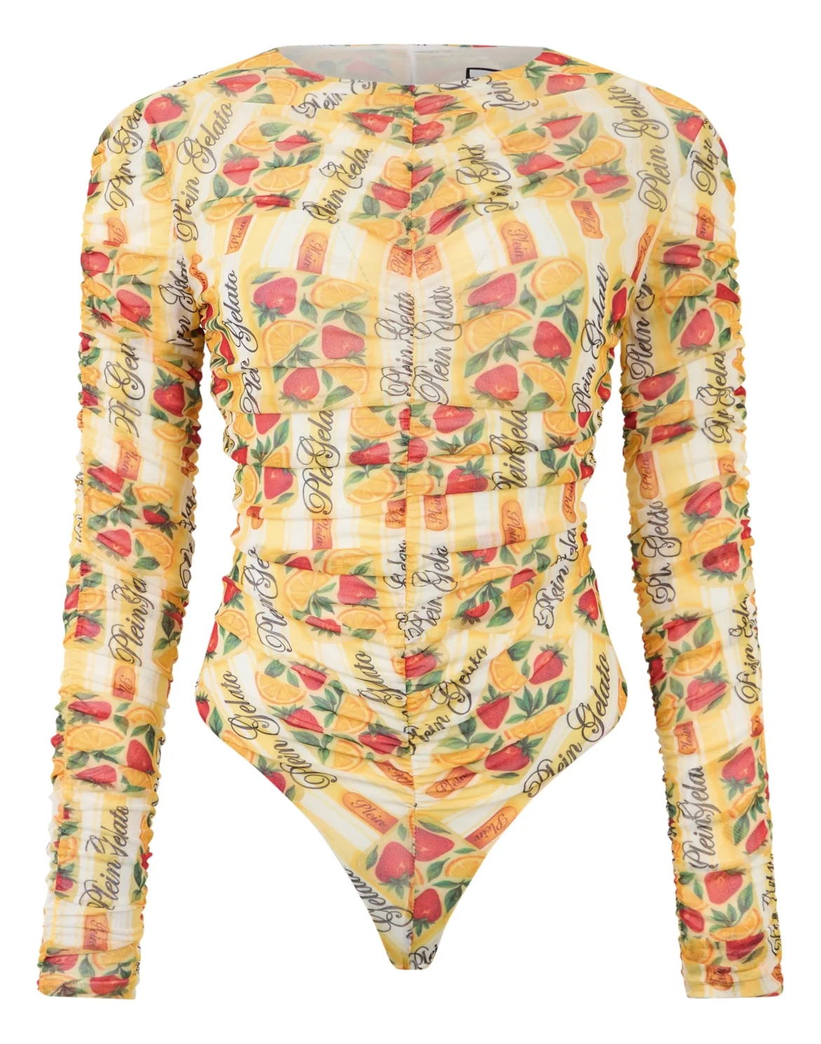 Wrinkled Tulle Bodysuit Gelato, цвет: Желтый