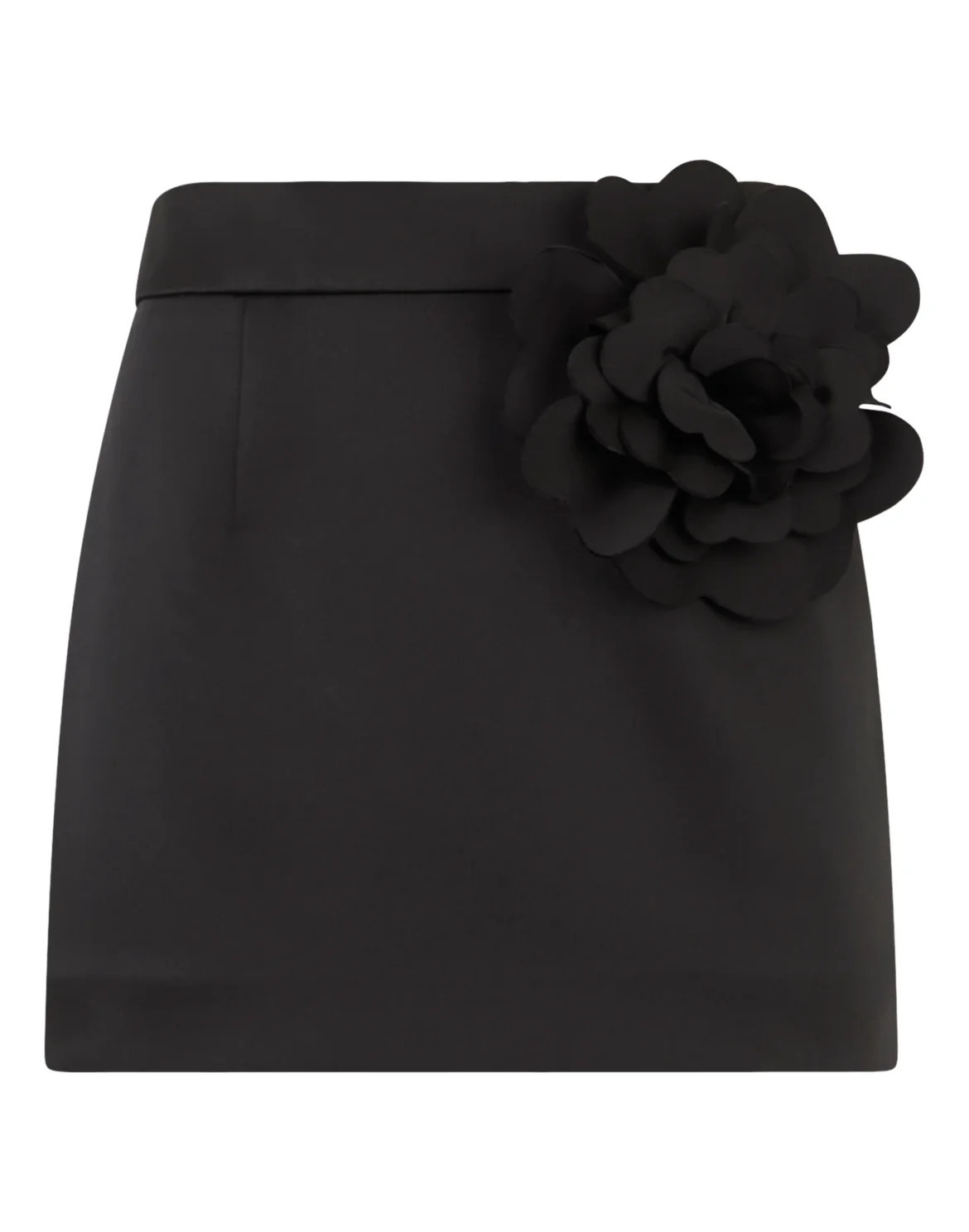 Satin Mini Skirt Rose, цвет: Черный