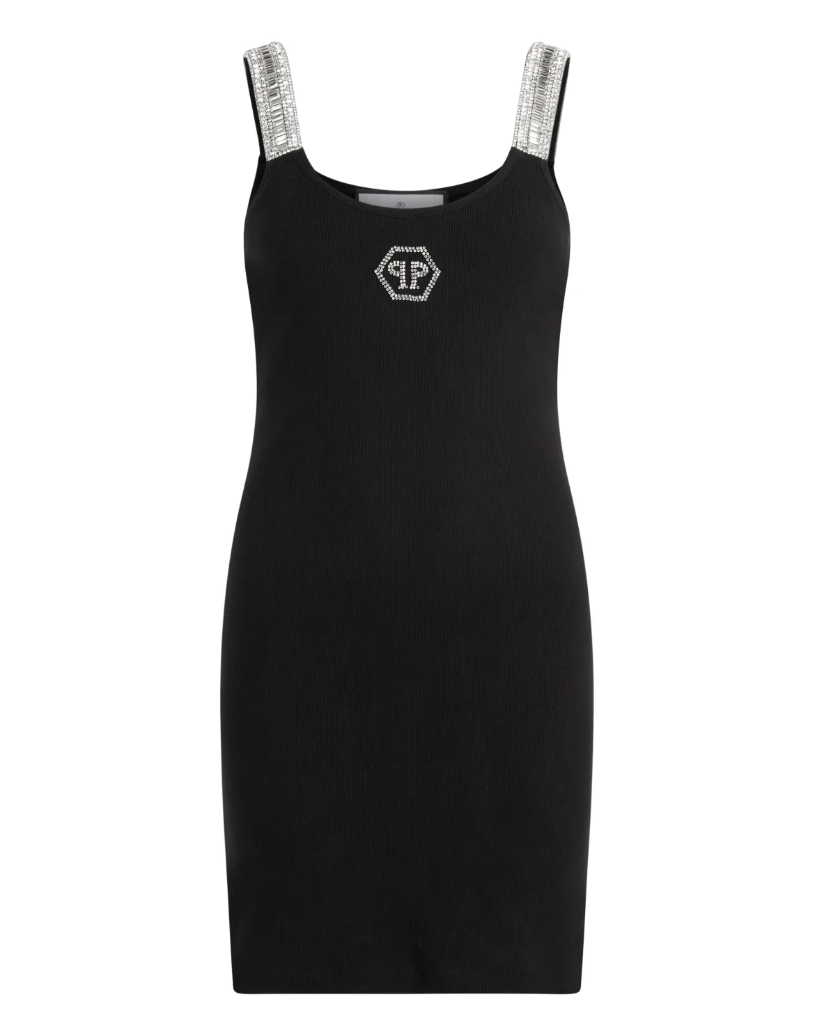 Mini Tank Dress Strass Hexagon, цвет: Черный
