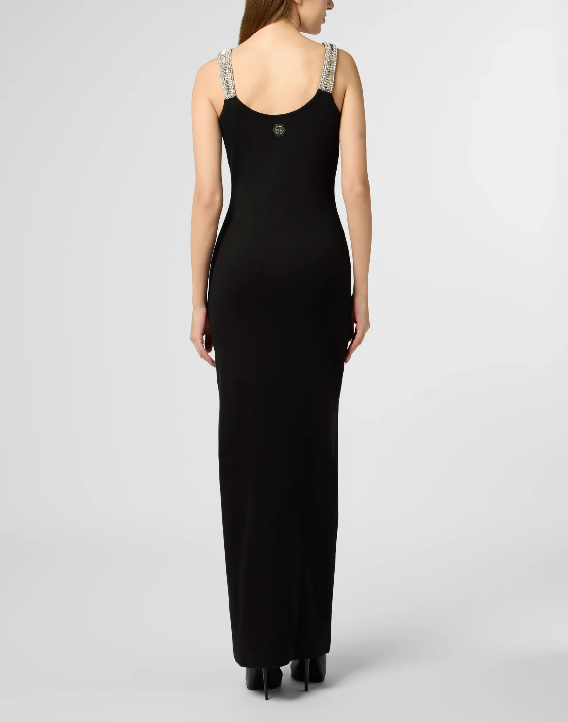 Long Tank Dress Strass Hexagon, цвет: Черный