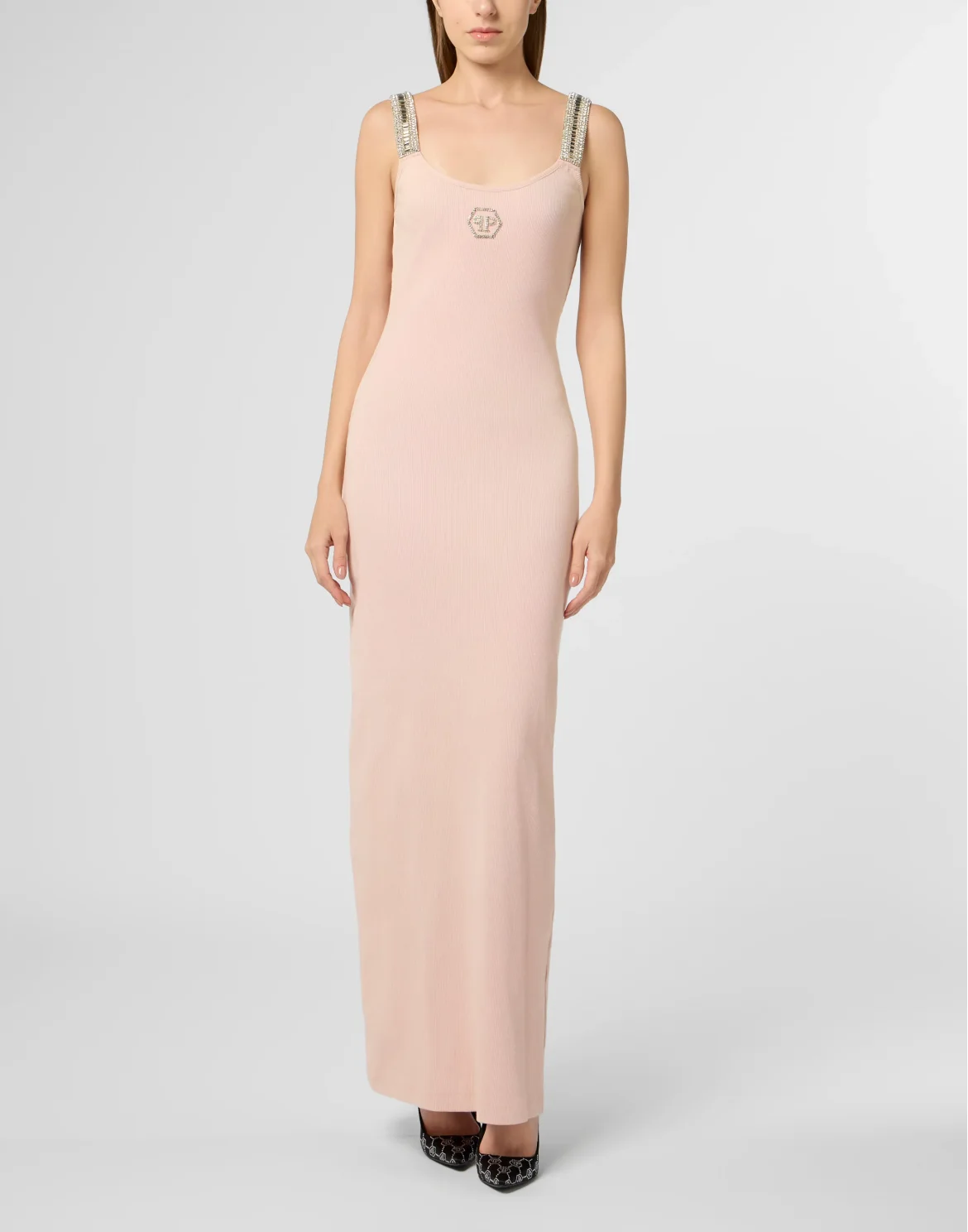 Long Tank Dress Strass Hexagon, цвет: Розовый