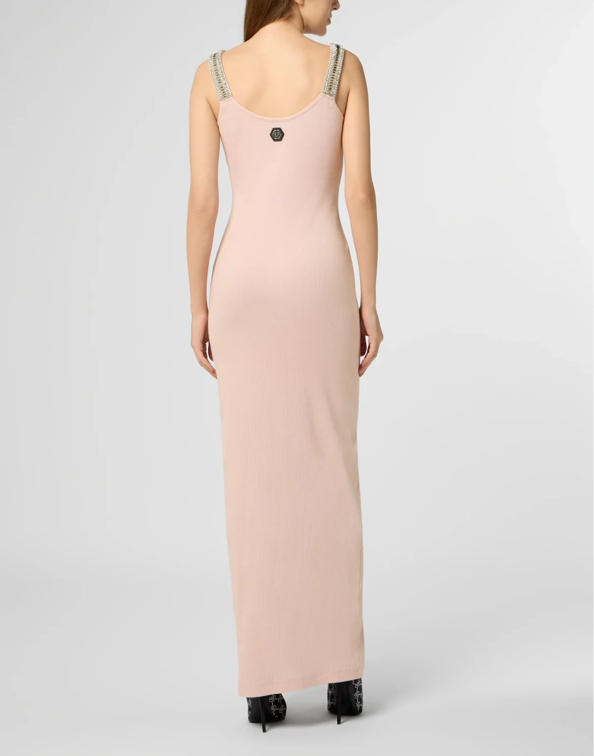 Long Tank Dress Strass Hexagon, цвет: Розовый