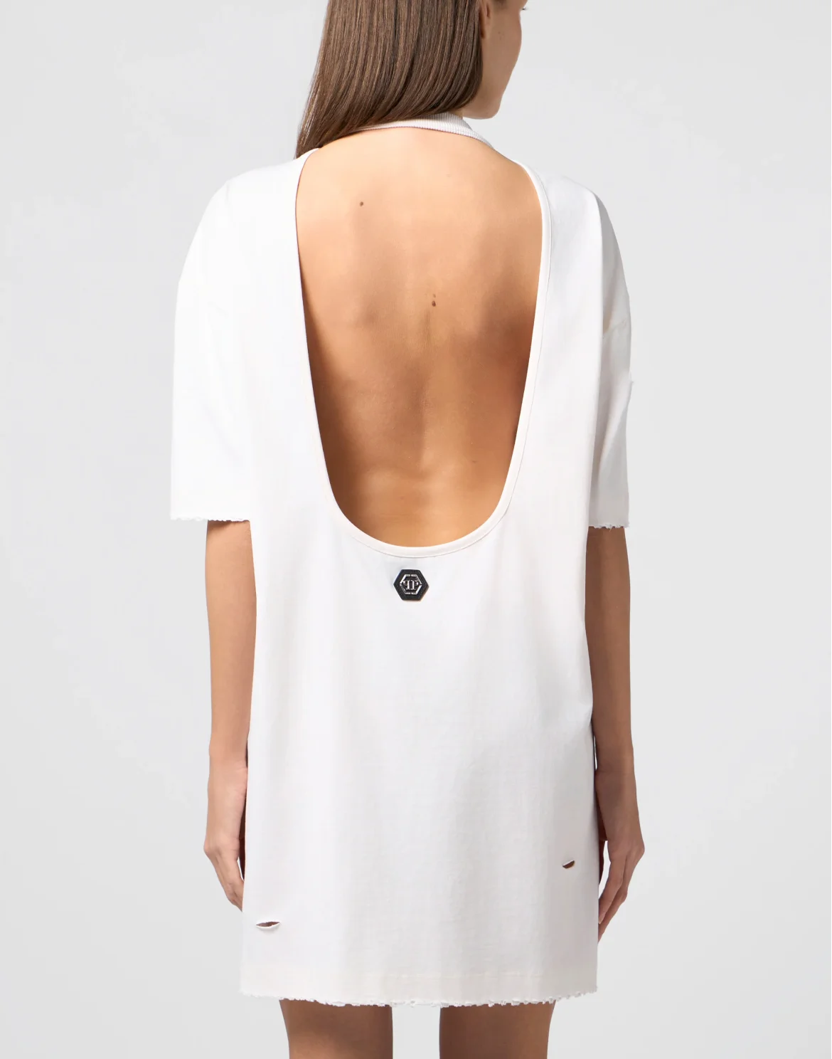 Open Back T-Shirt Mini Dress Tennis Club, цвет: Бежевый