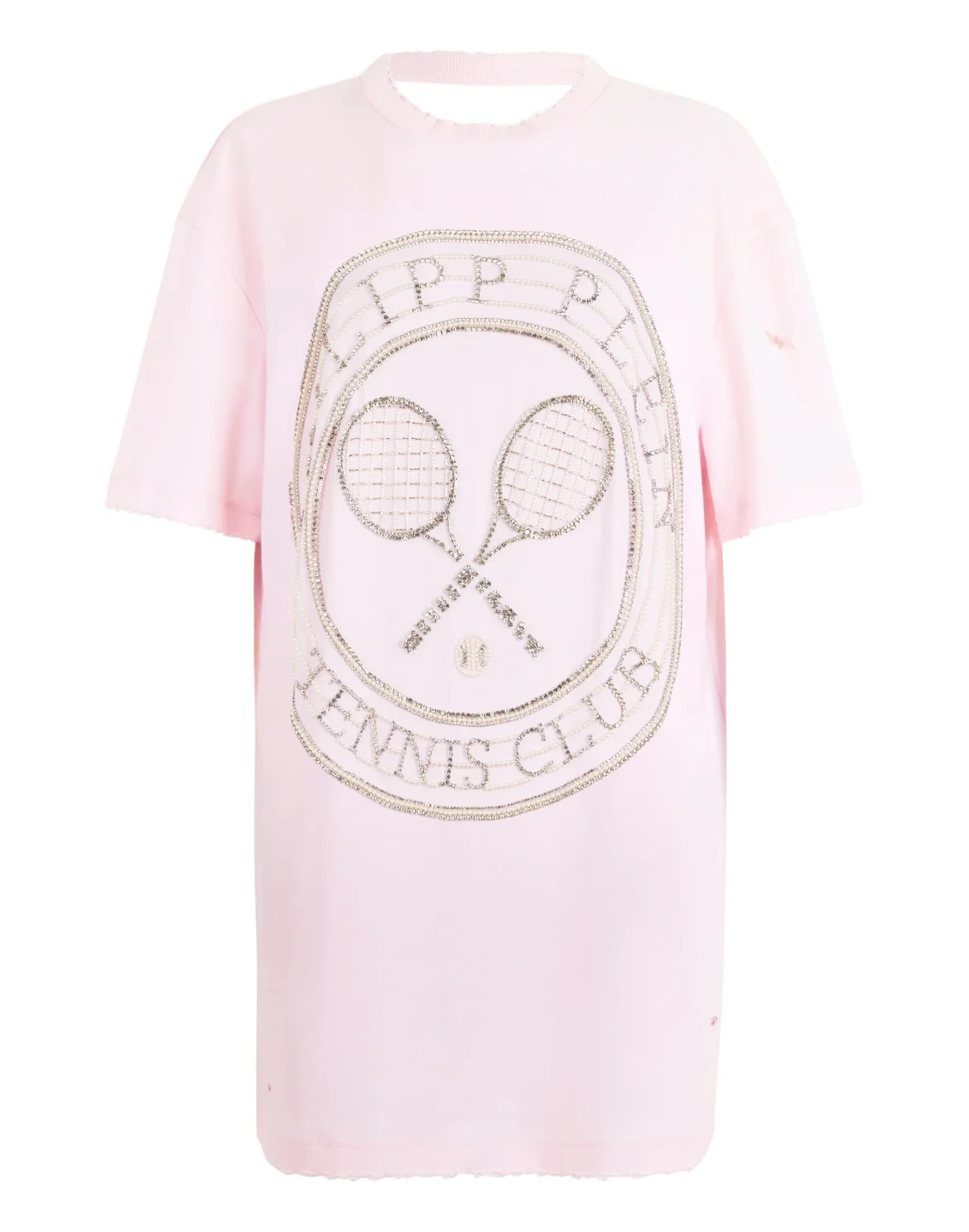 Open Back T-Shirt Mini Dress Tennis Club, цвет: Розовый