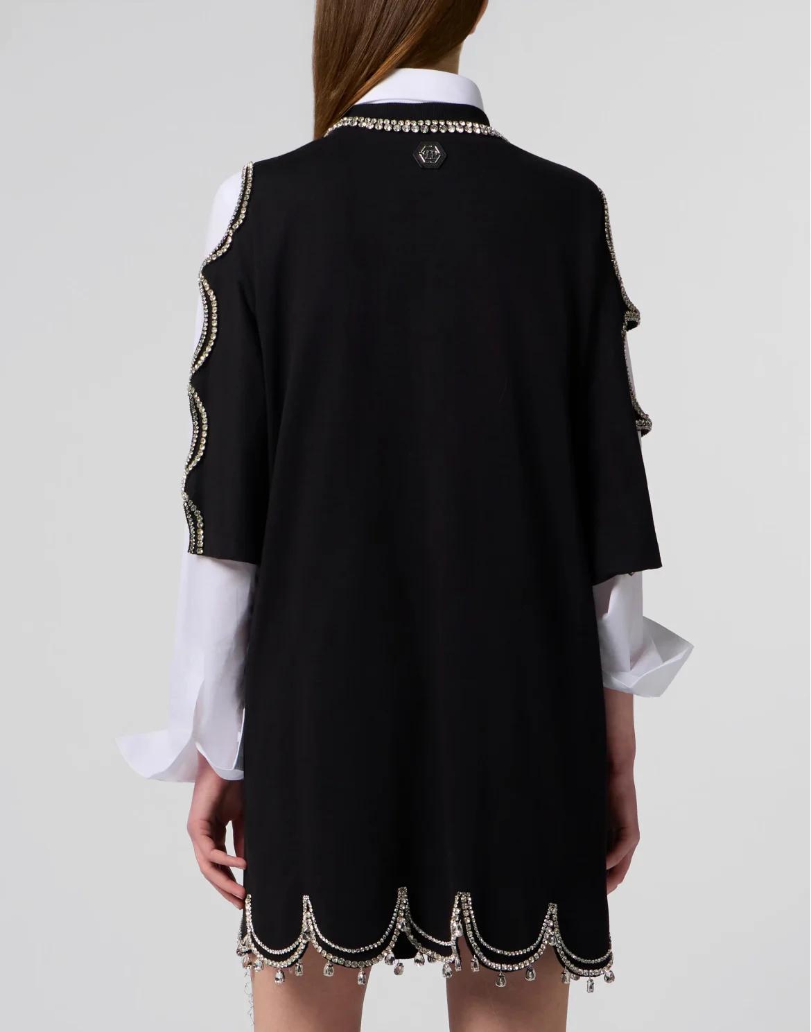 Mini T-Shirt Dress Crystal Waves, цвет: Черный
