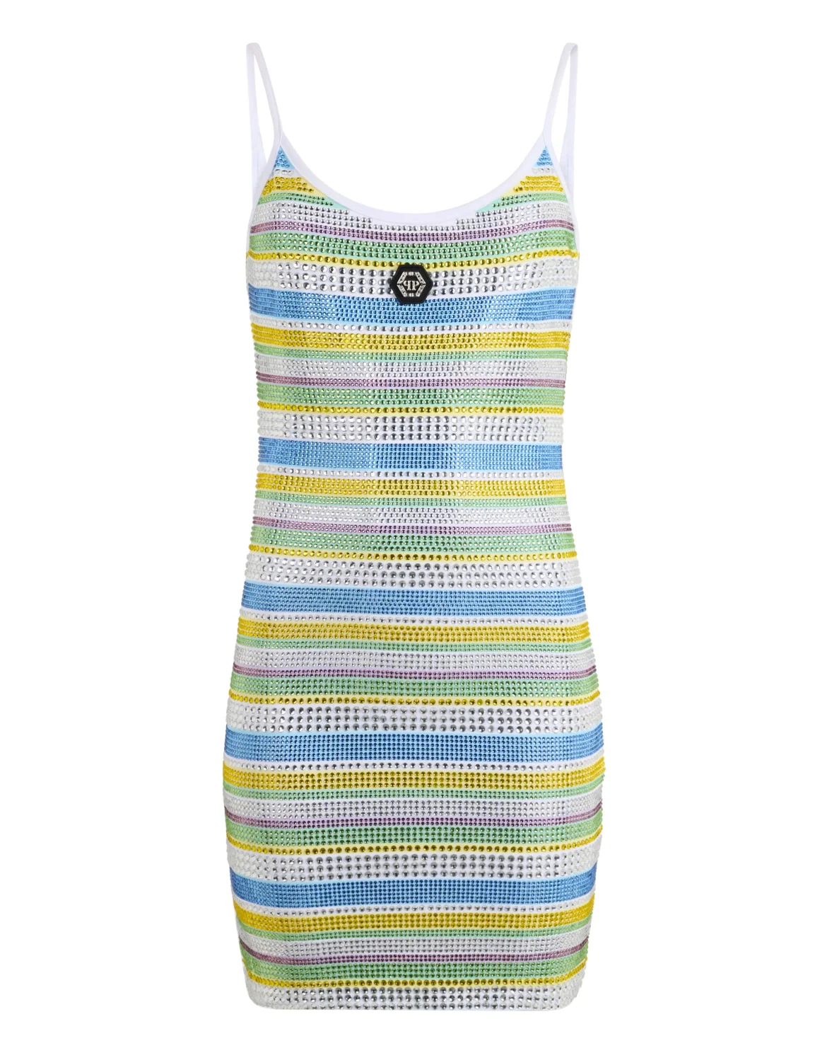 Mini Tank Dress Stripes Strass, цвет: Желтый