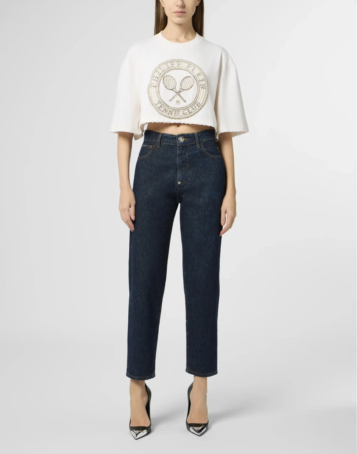 Cropped T-Shirt Tennis Club, цвет: Бежевый