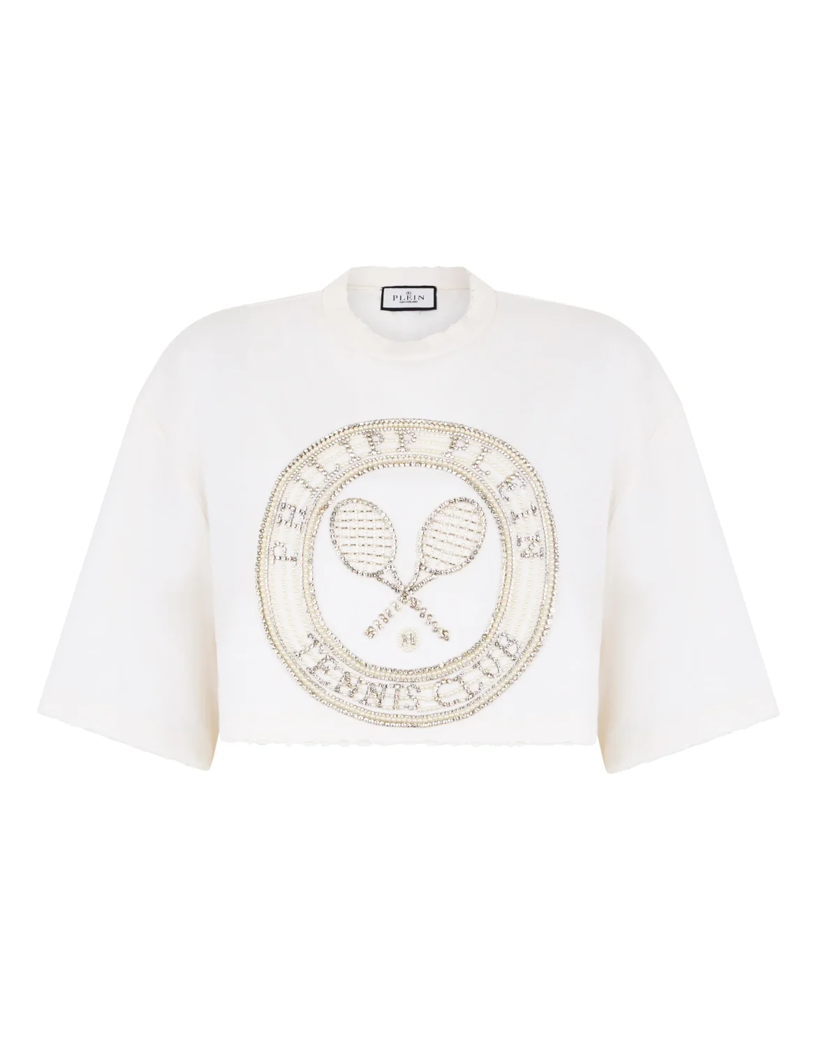 Cropped T-Shirt Tennis Club, цвет: Бежевый