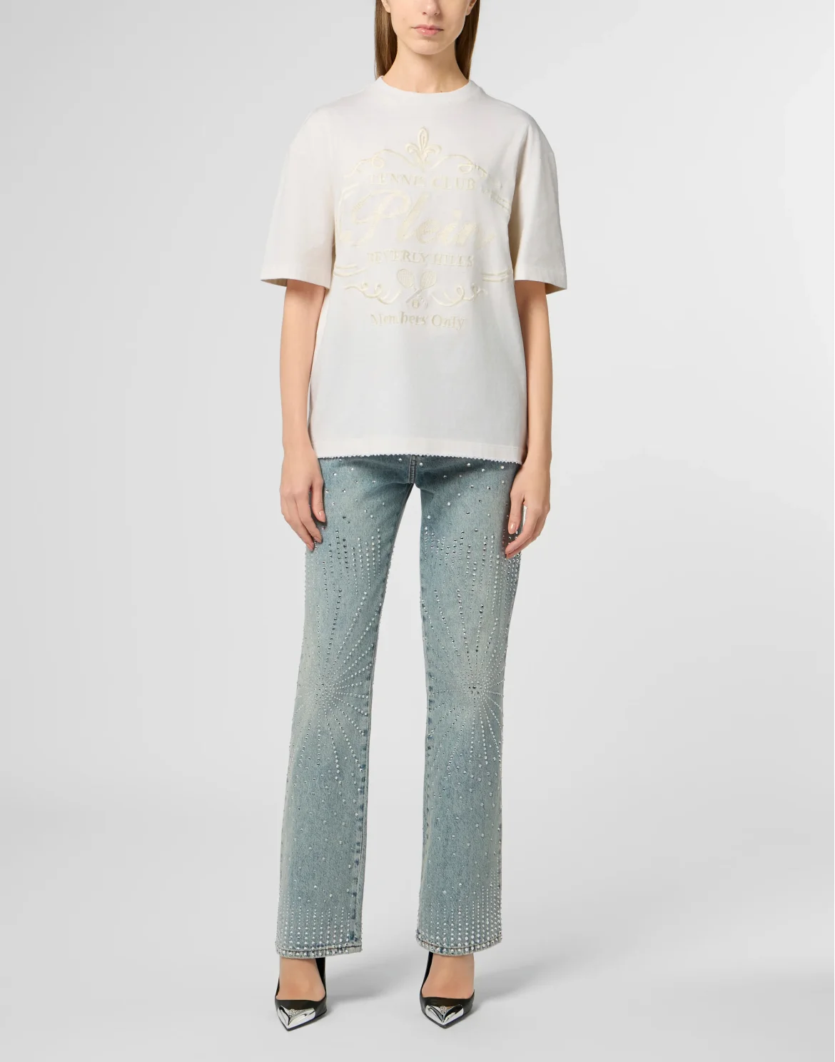 Washed Man Fit T-Shirt Tennis Club, цвет: Бежевый