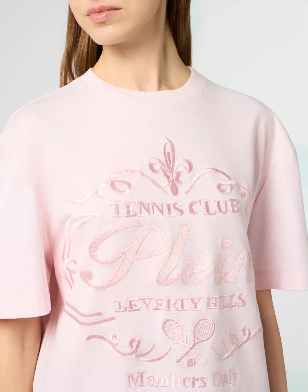 Washed Man Fit T-Shirt Tennis Club, цвет: Розовый