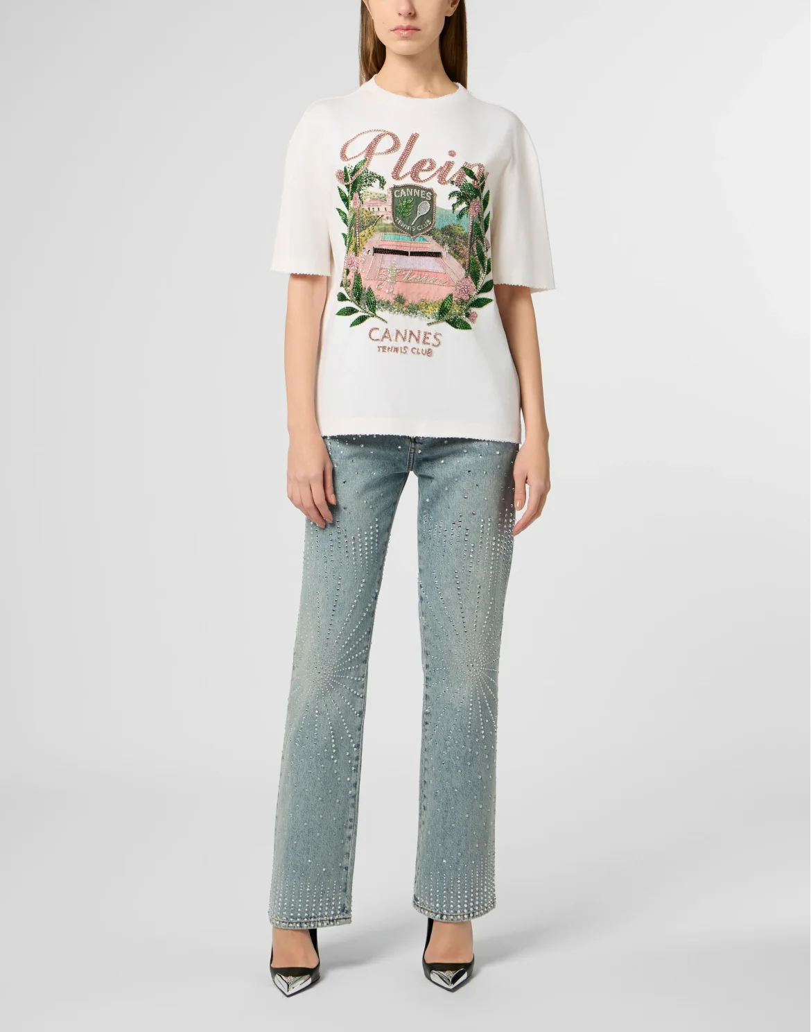Washed Man Fit T-Shirt Cannes Tennis Club, цвет: Бежевый