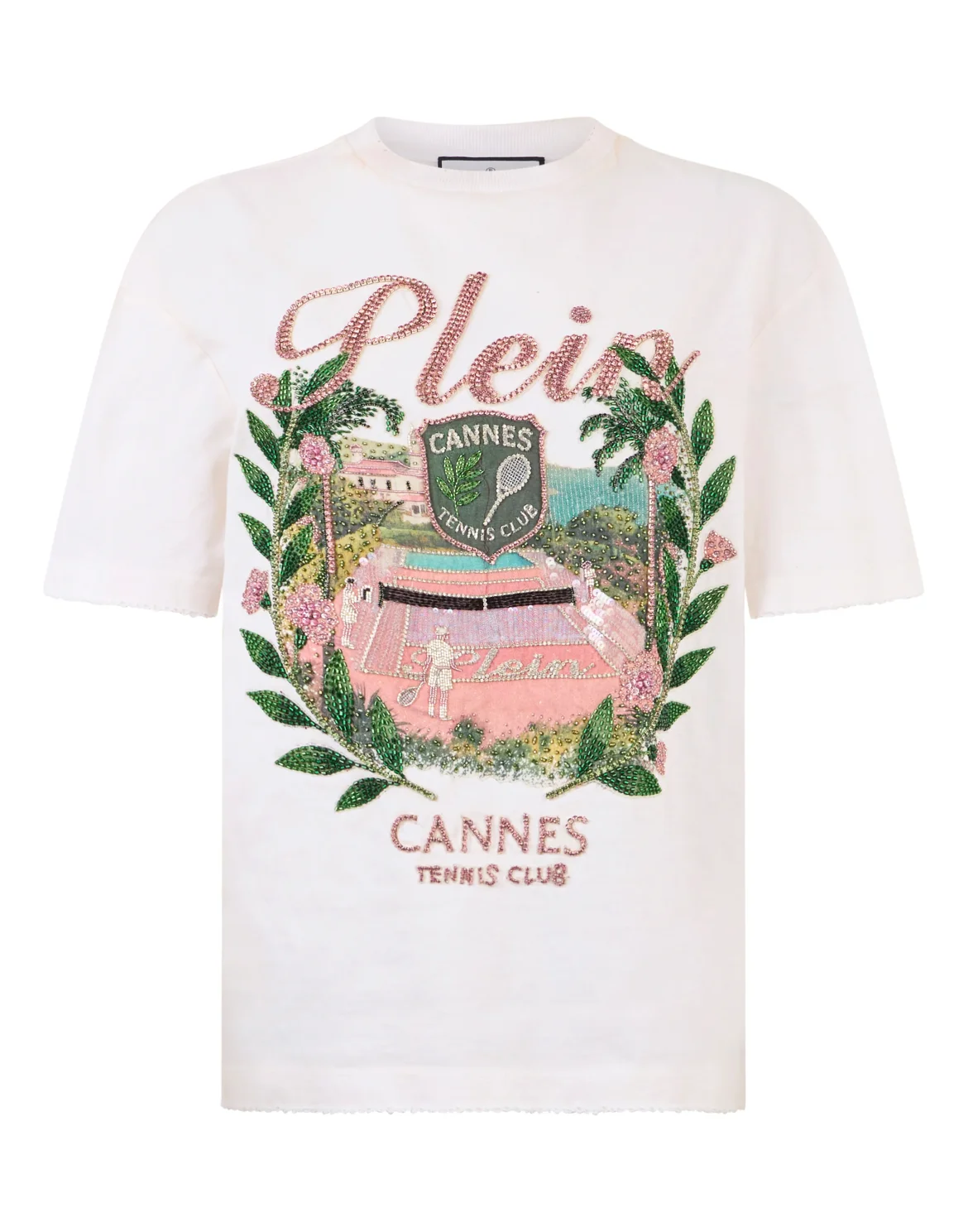 Washed Man Fit T-Shirt Cannes Tennis Club, цвет: Бежевый