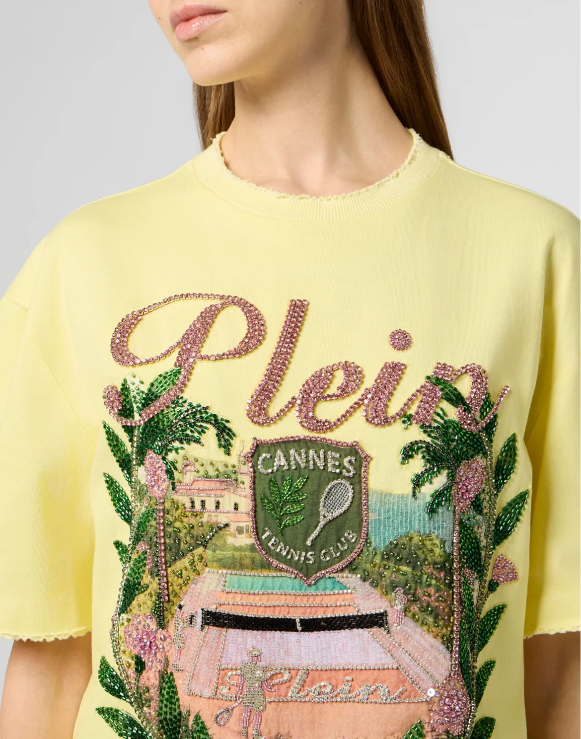 Washed Man Fit T-Shirt Cannes Tennis Club, цвет: Желтый