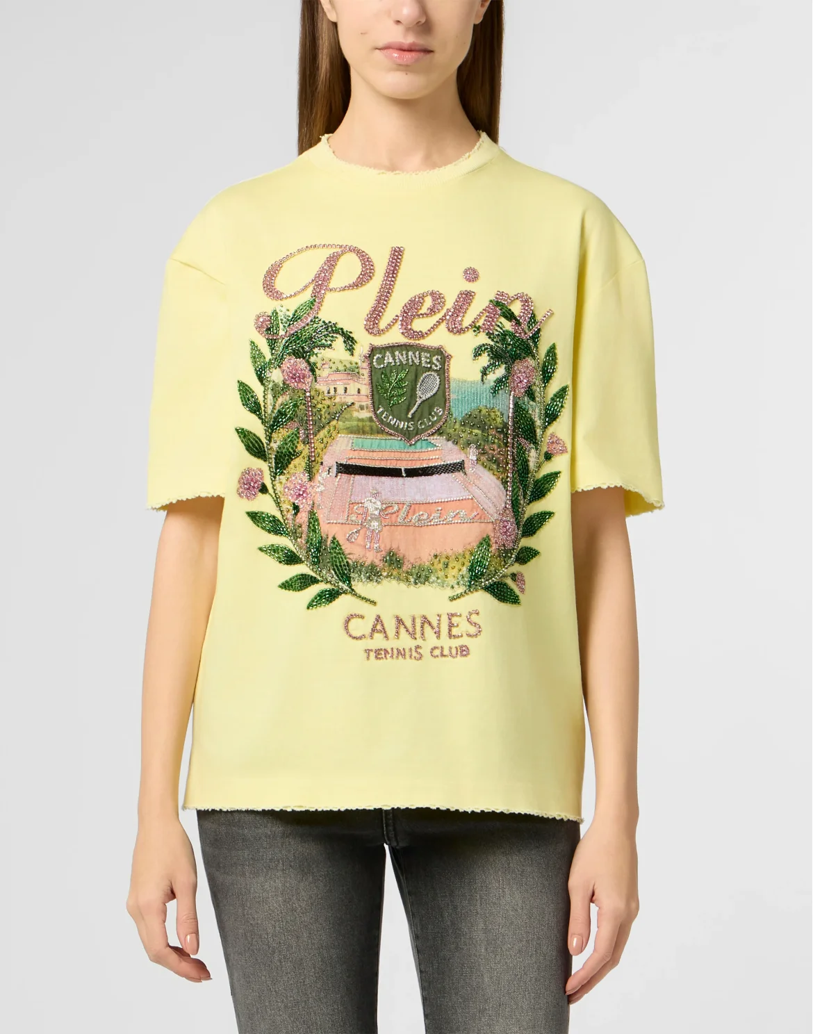 Washed Man Fit T-Shirt Cannes Tennis Club, цвет: Желтый