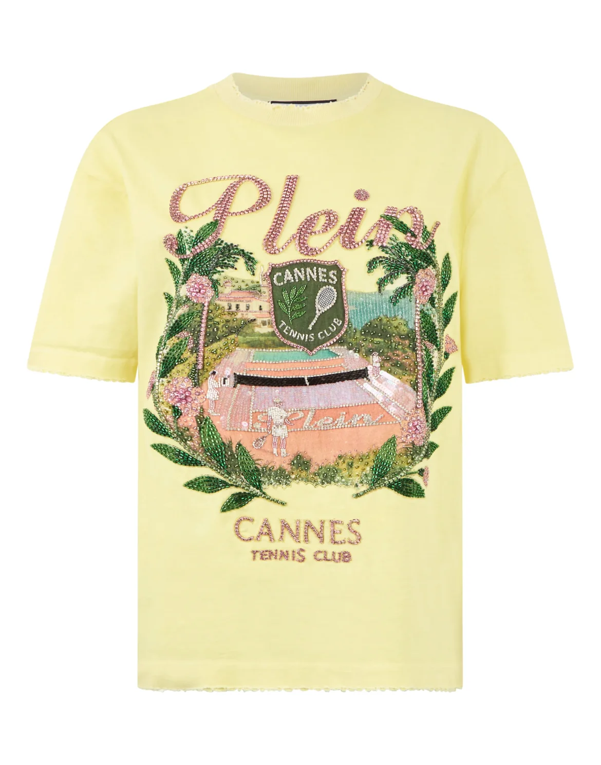 Washed Man Fit T-Shirt Cannes Tennis Club, цвет: Желтый