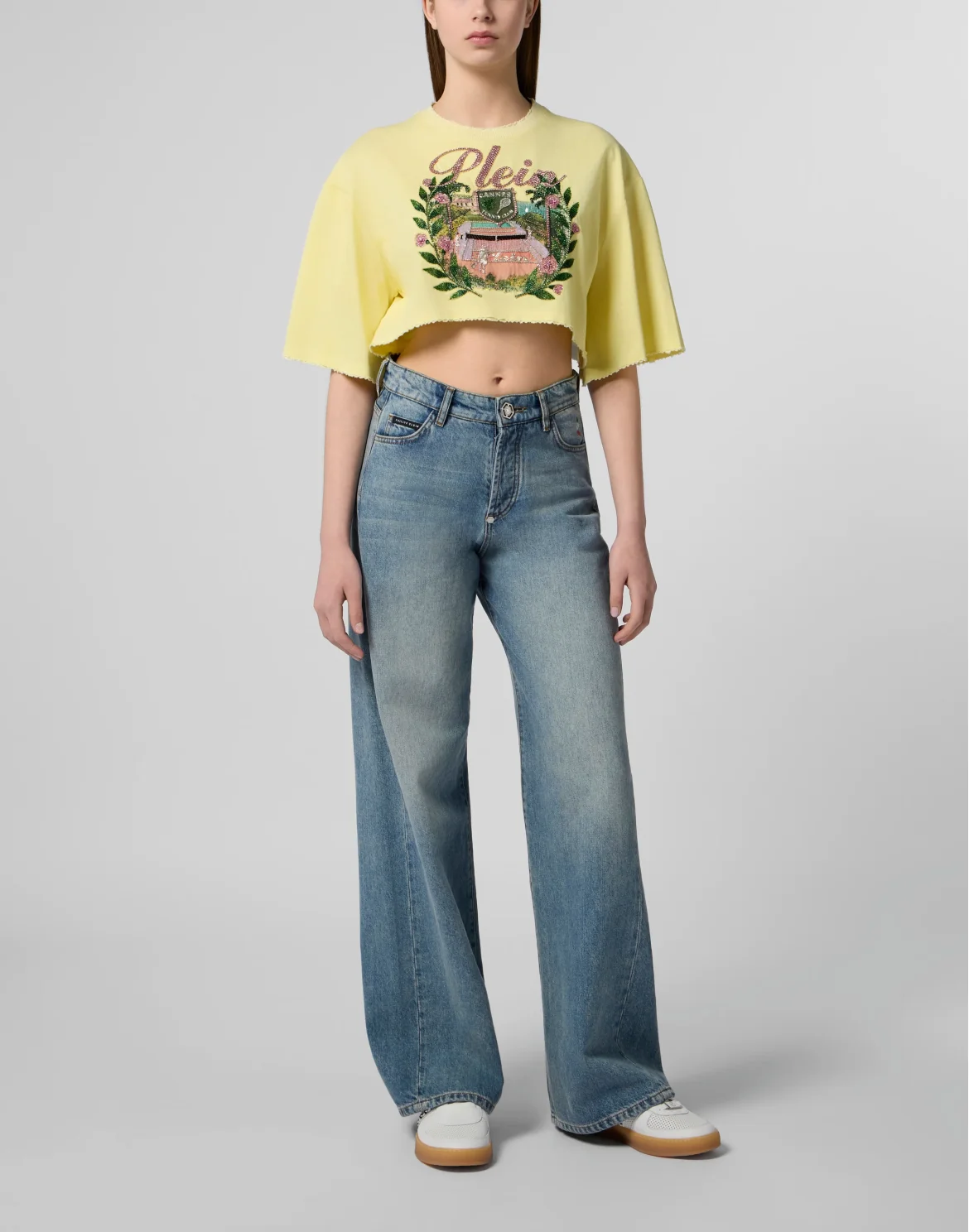 Cropped T-Shirt Cannes Tennis Club, цвет: Желтый